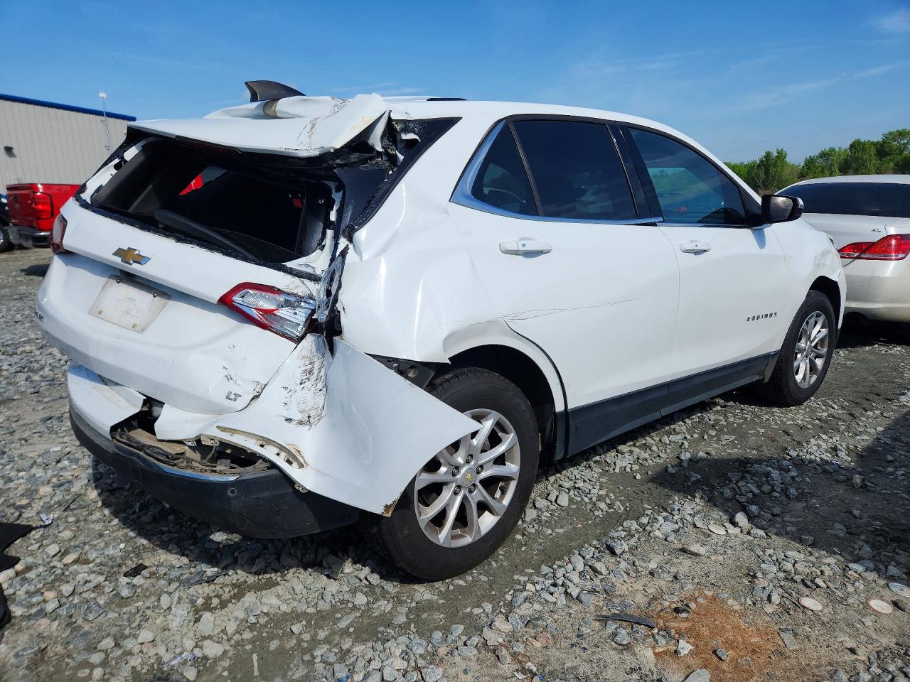 2019 Chevrolet Equinox Lt White vin: 2GNAXJEVXK6255718