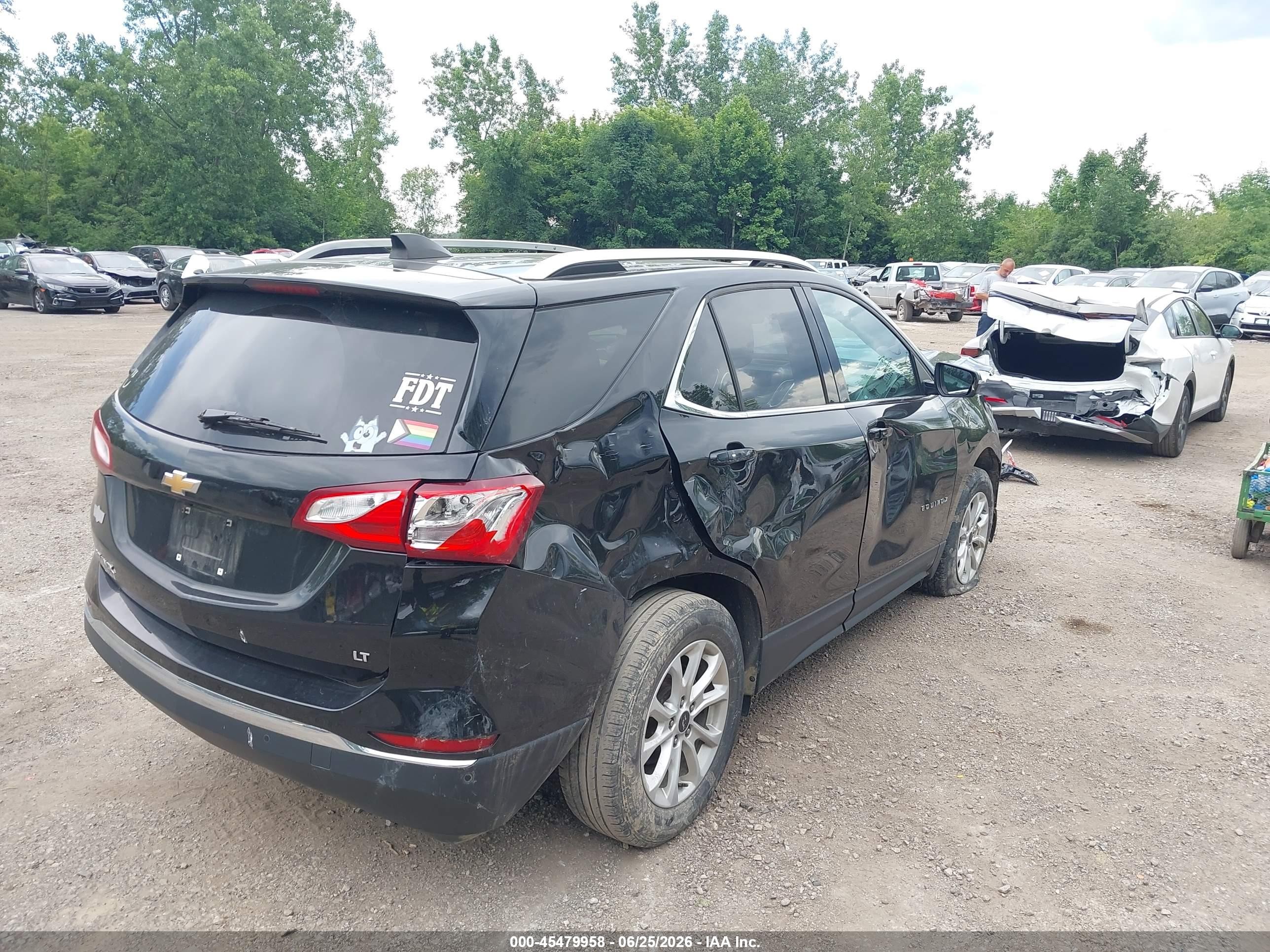 2019 Chevrolet Equinox Lt Black vin: 2GNAXKEV0K6233068