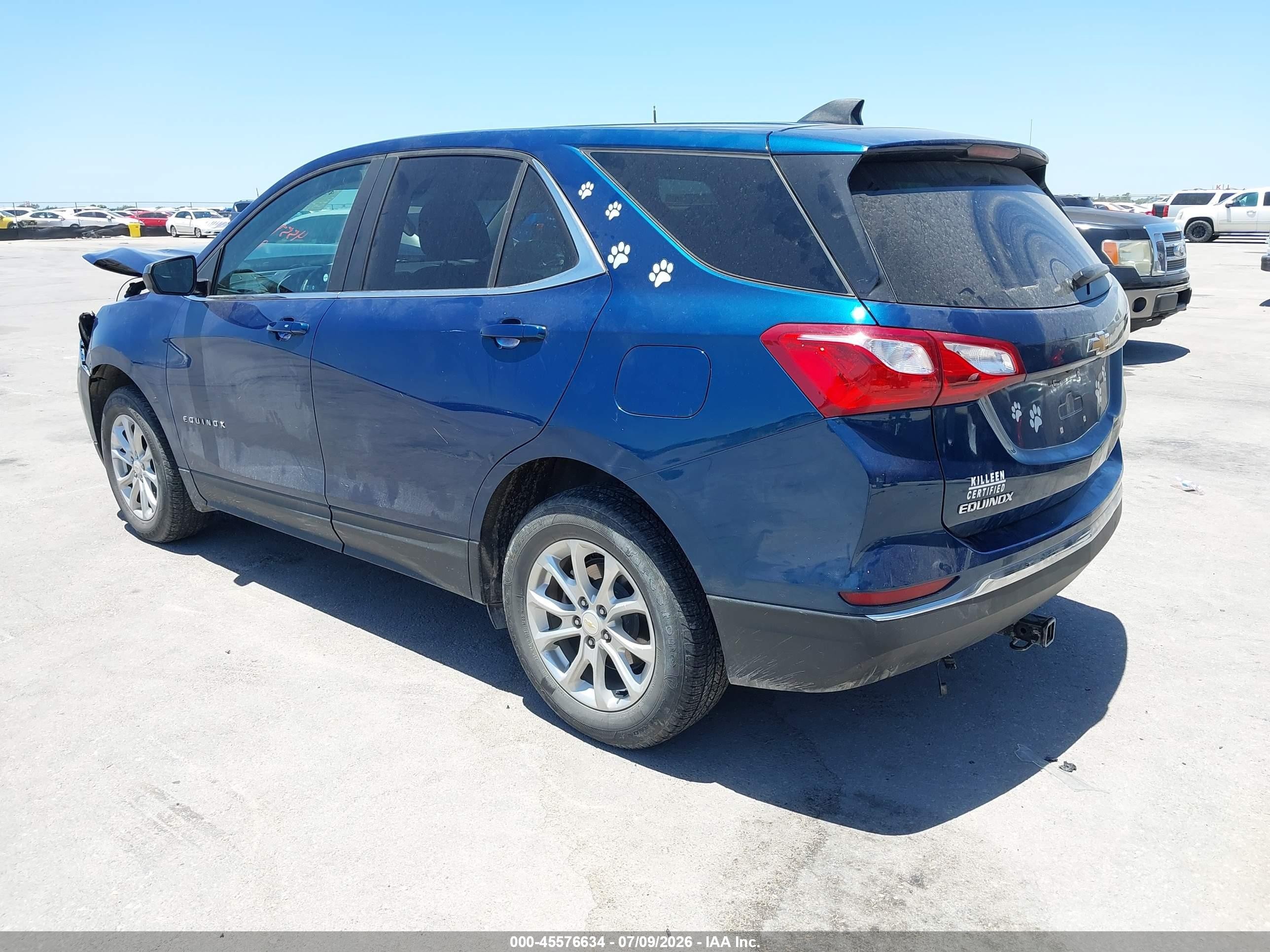 2021 Chevrolet Equinox Fwd Lt Синий vin: 2GNAXKEV2M6128079