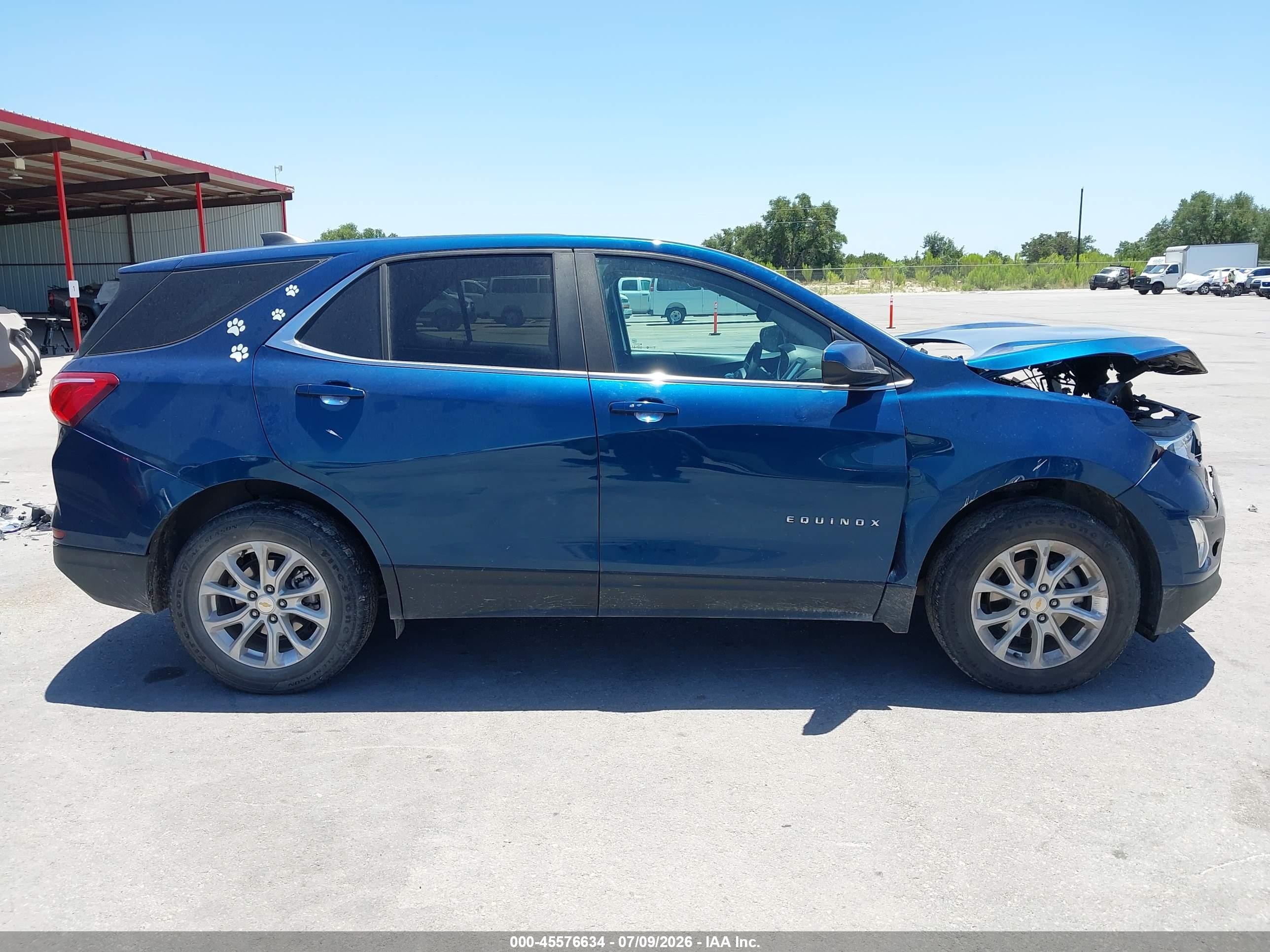2021 Chevrolet Equinox Fwd Lt Синий vin: 2GNAXKEV2M6128079