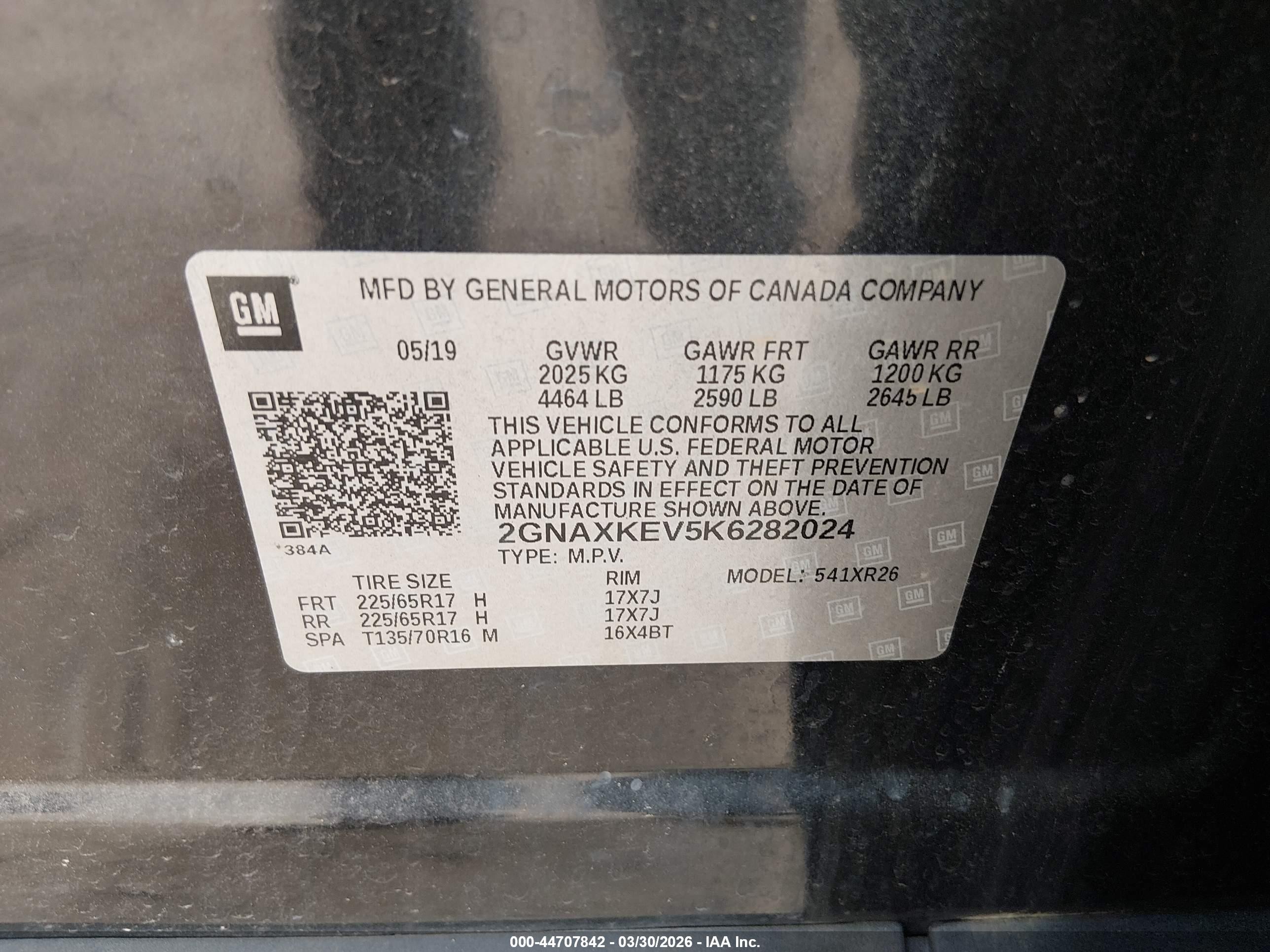 2019 Chevrolet Equinox Lt Черный vin: 2GNAXKEV5K6282024