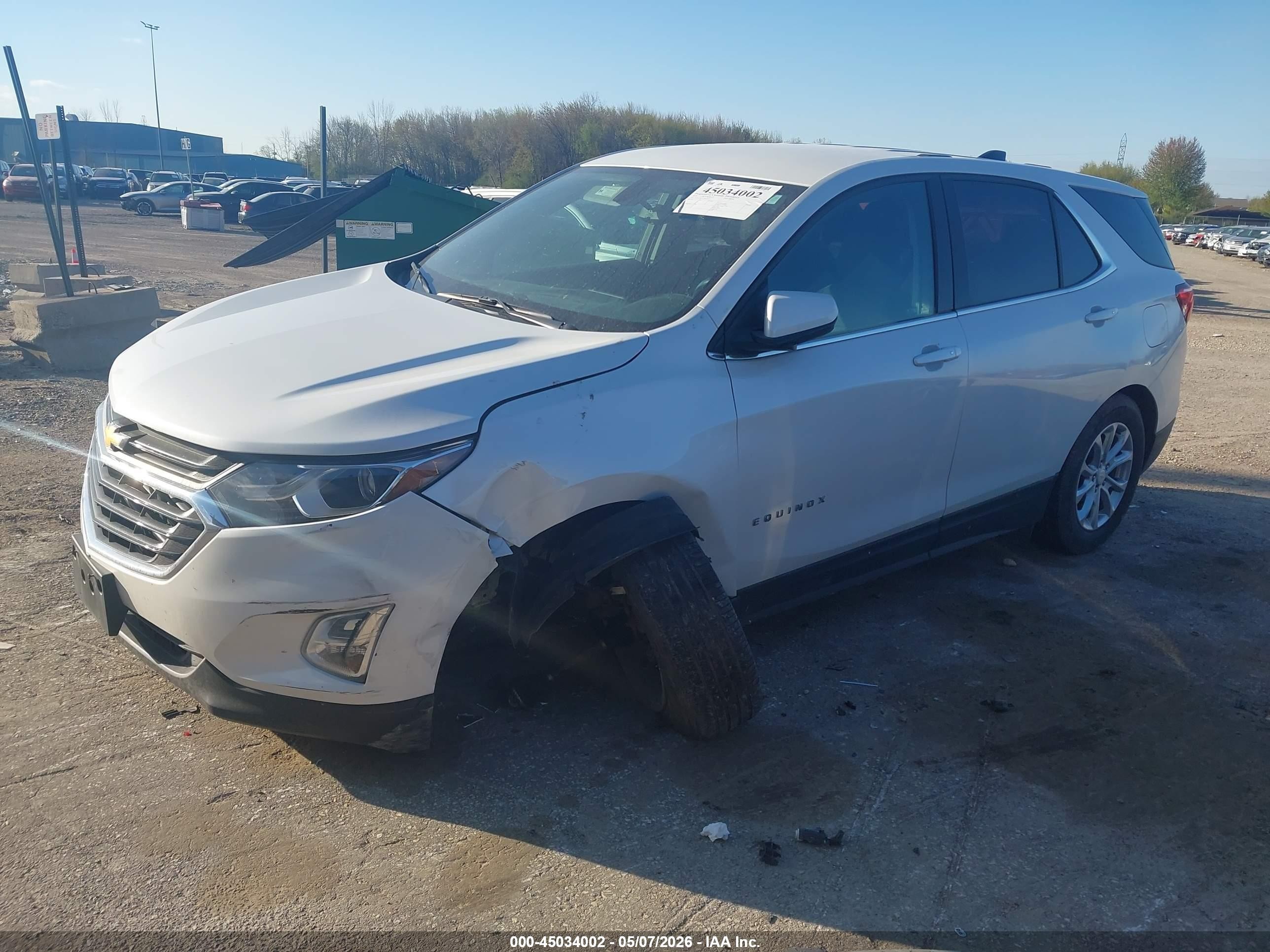 2019 Chevrolet Equinox Lt Белый vin: 2GNAXKEV7K6162015