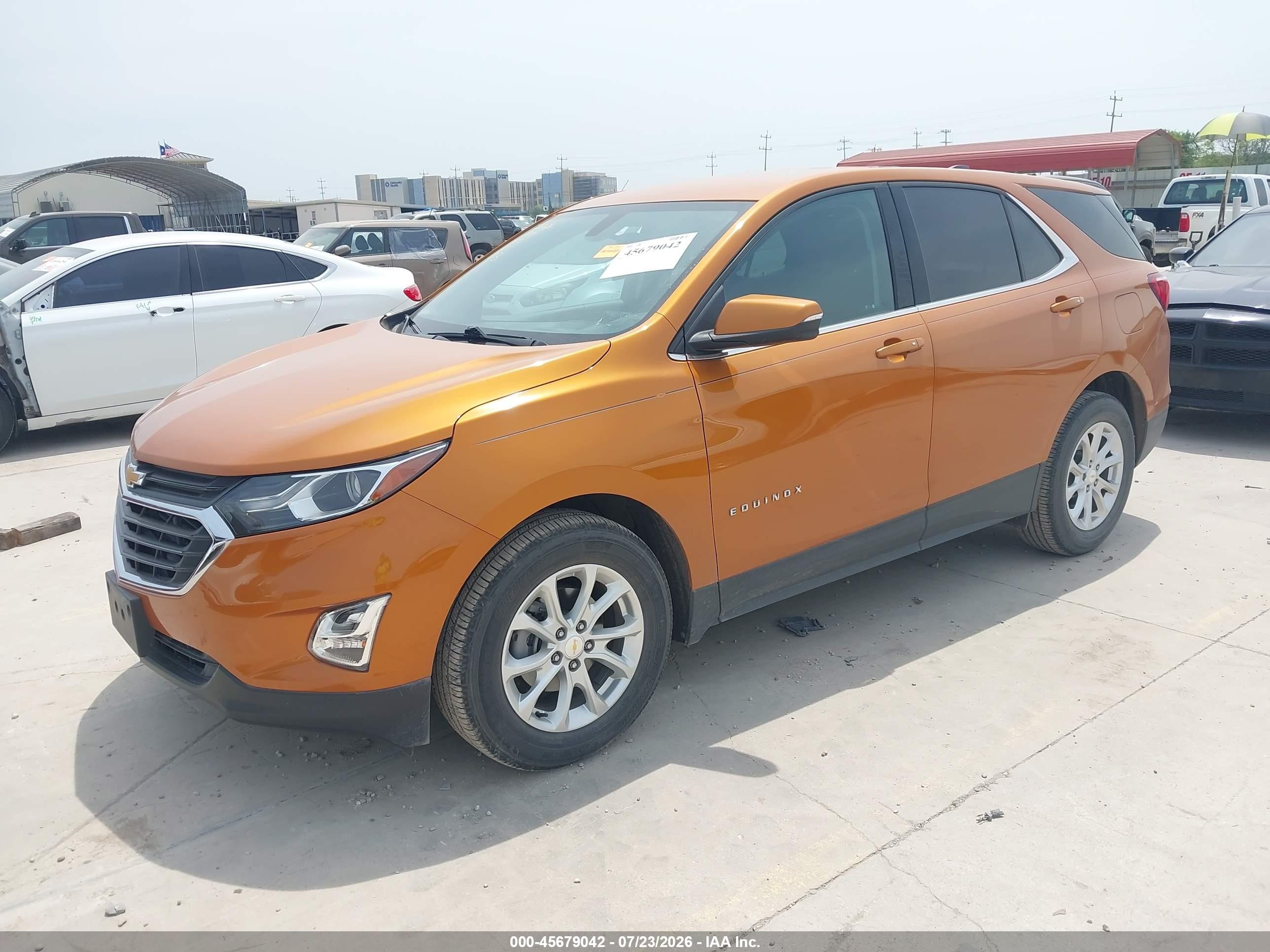 2019 Chevrolet Equinox Lt Оранжевый vin: 2GNAXKEV8K6176506