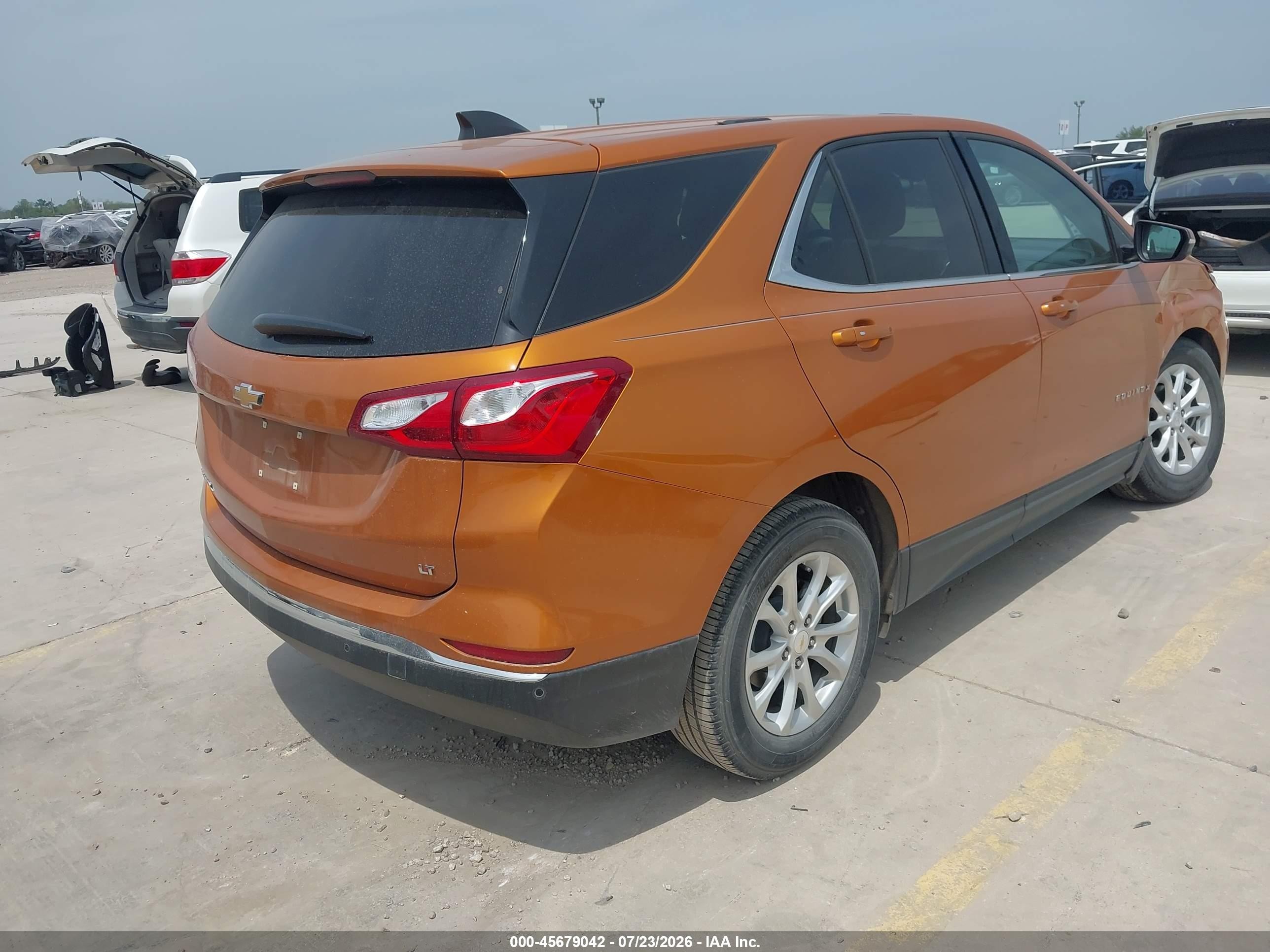 2019 Chevrolet Equinox Lt Оранжевый vin: 2GNAXKEV8K6176506
