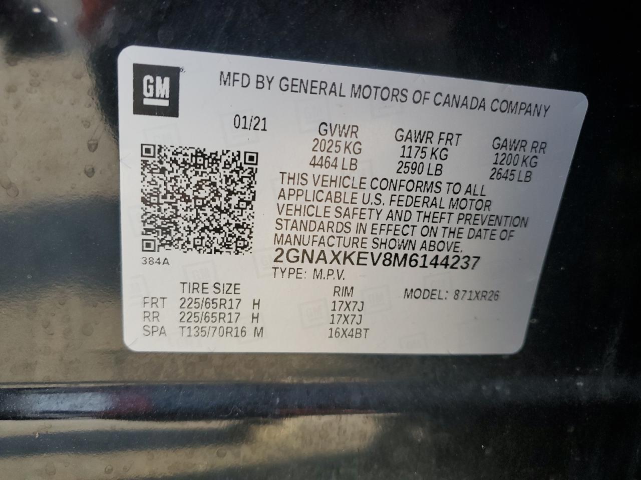 2021 Chevrolet Equinox Lt Black vin: 2GNAXKEV8M6144237
