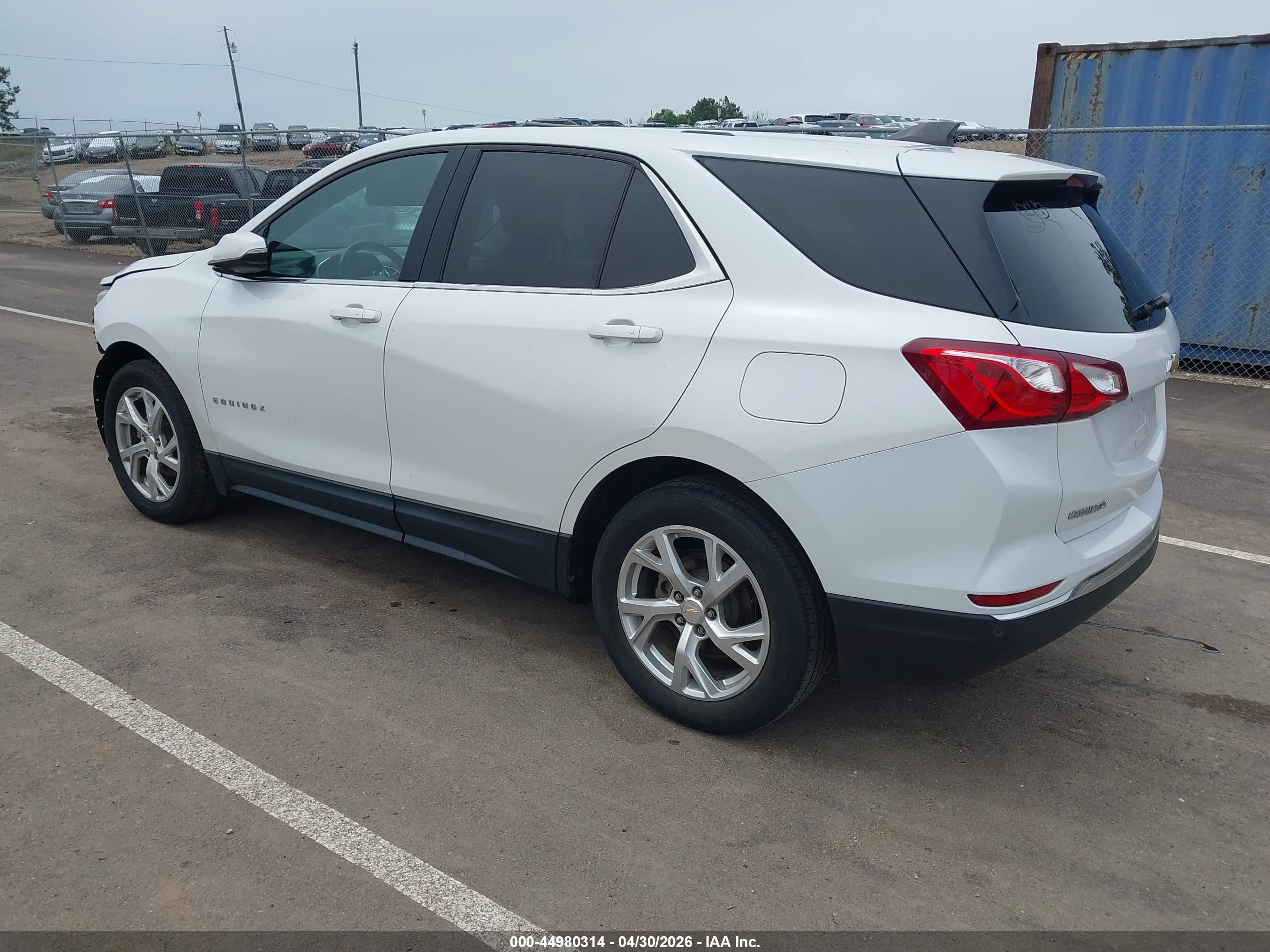 2019 Chevrolet Equinox Lt White vin: 2GNAXKEV9K6143689
