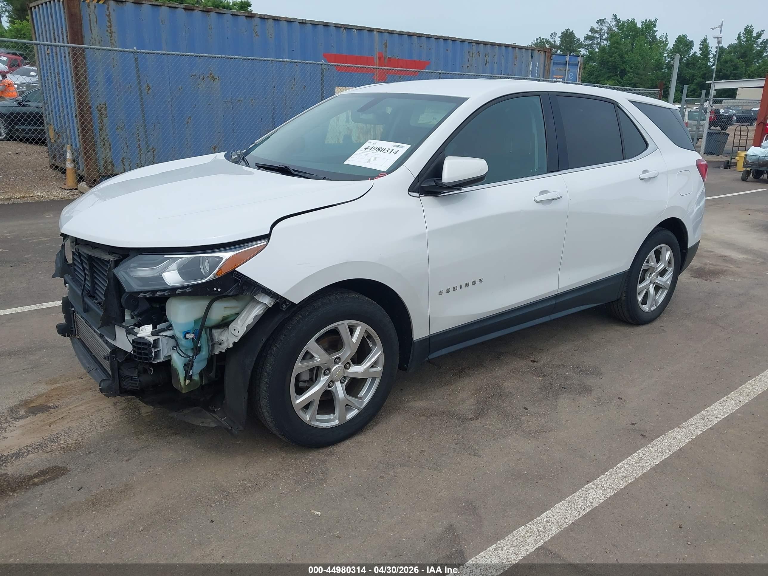 2019 Chevrolet Equinox Lt White vin: 2GNAXKEV9K6143689