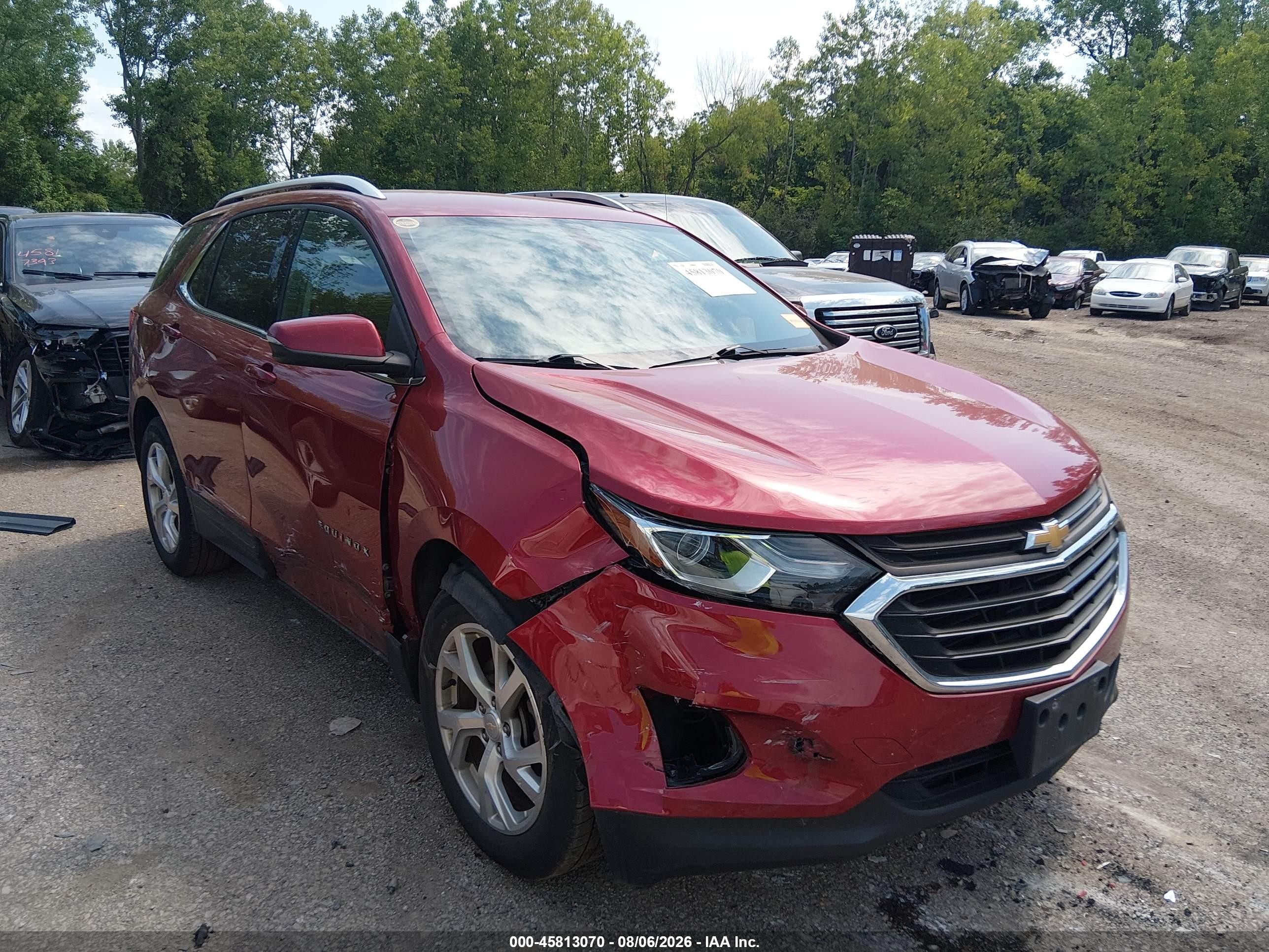 2019 Chevrolet Equinox Lt Red vin: 2GNAXLEX3K6106256