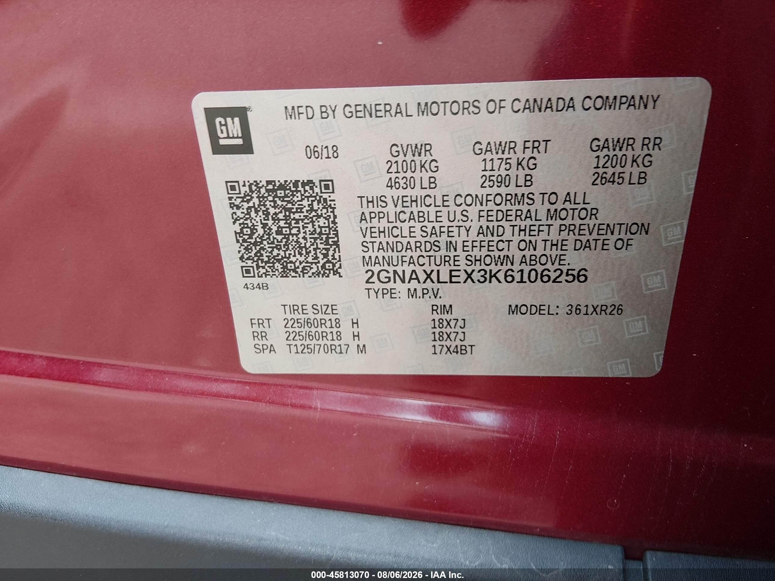 2019 Chevrolet Equinox Lt Красный vin: 2GNAXLEX3K6106256