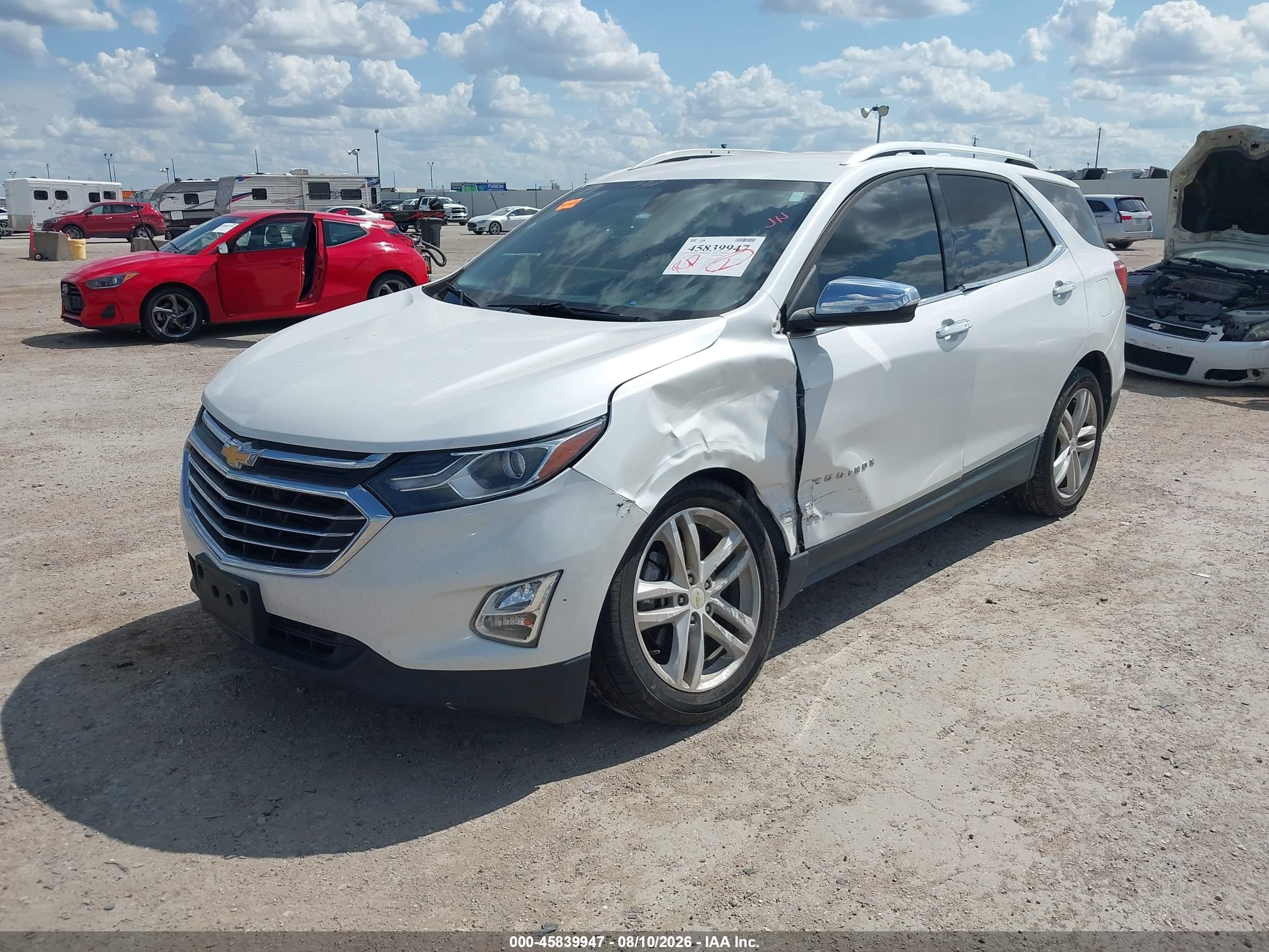 2019 Chevrolet Equinox Premier Белый vin: 2GNAXPEX2K6269987