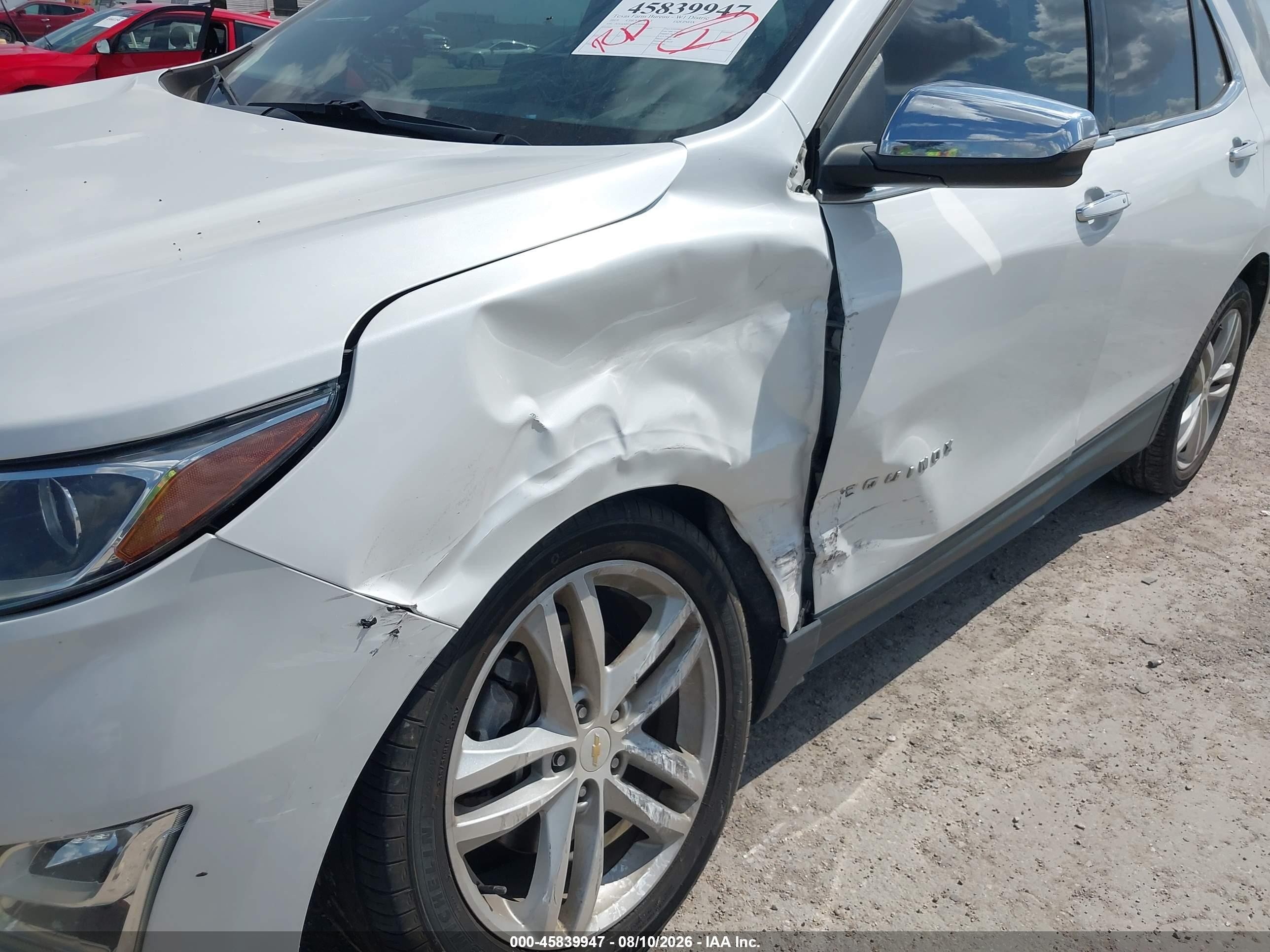 2019 Chevrolet Equinox Premier Белый vin: 2GNAXPEX2K6269987