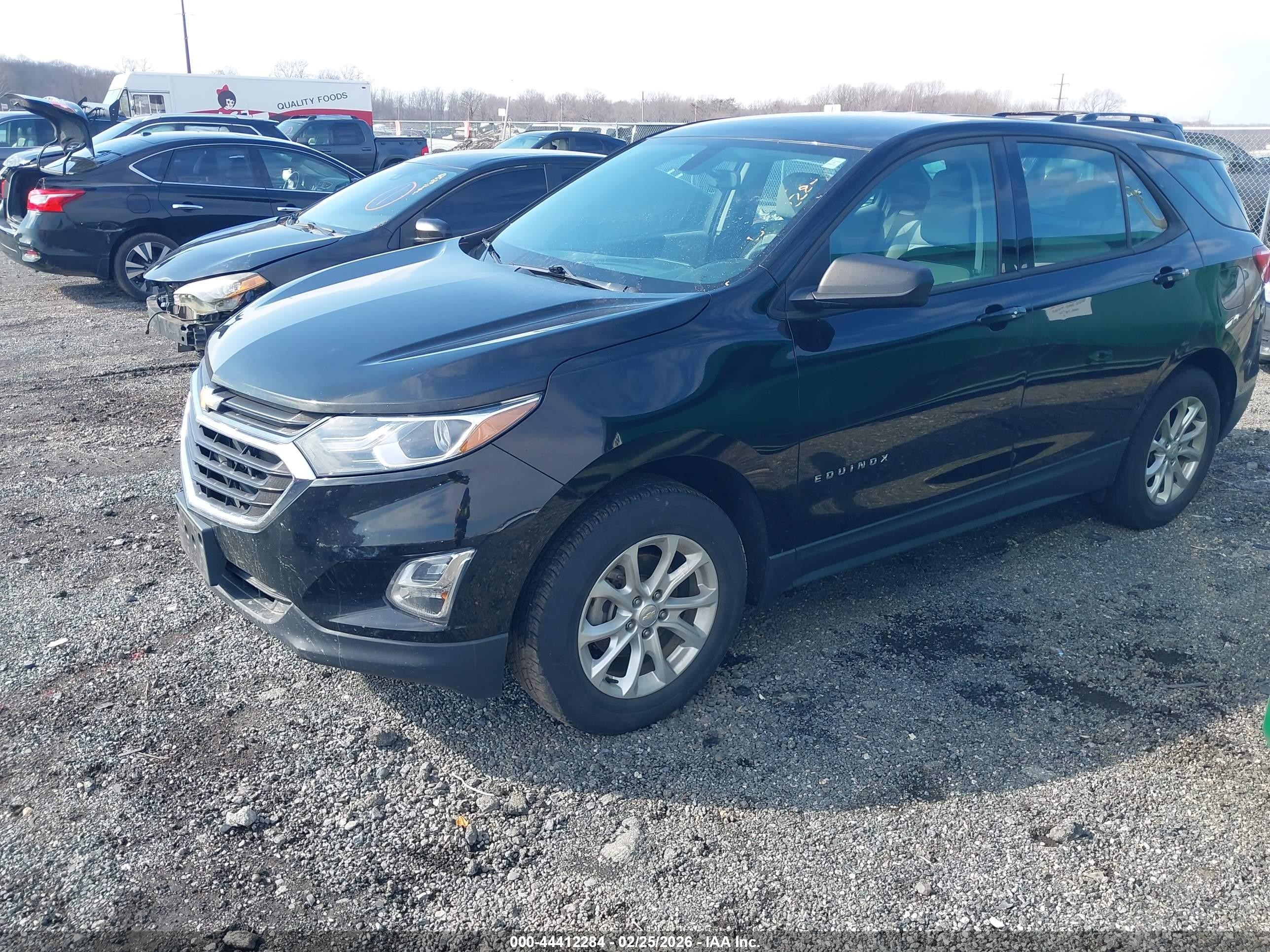 2018 Chevrolet Equinox Ls Black vin: 2GNAXREV8J6270117