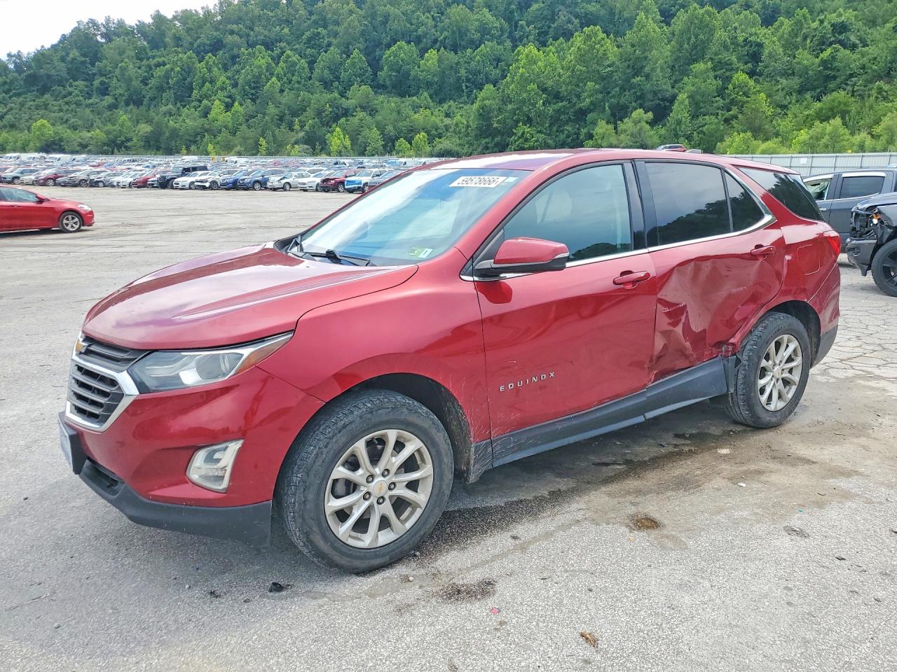 2018 Chevrolet Equinox Lt Maroon vin: 2GNAXSEV2J6200040