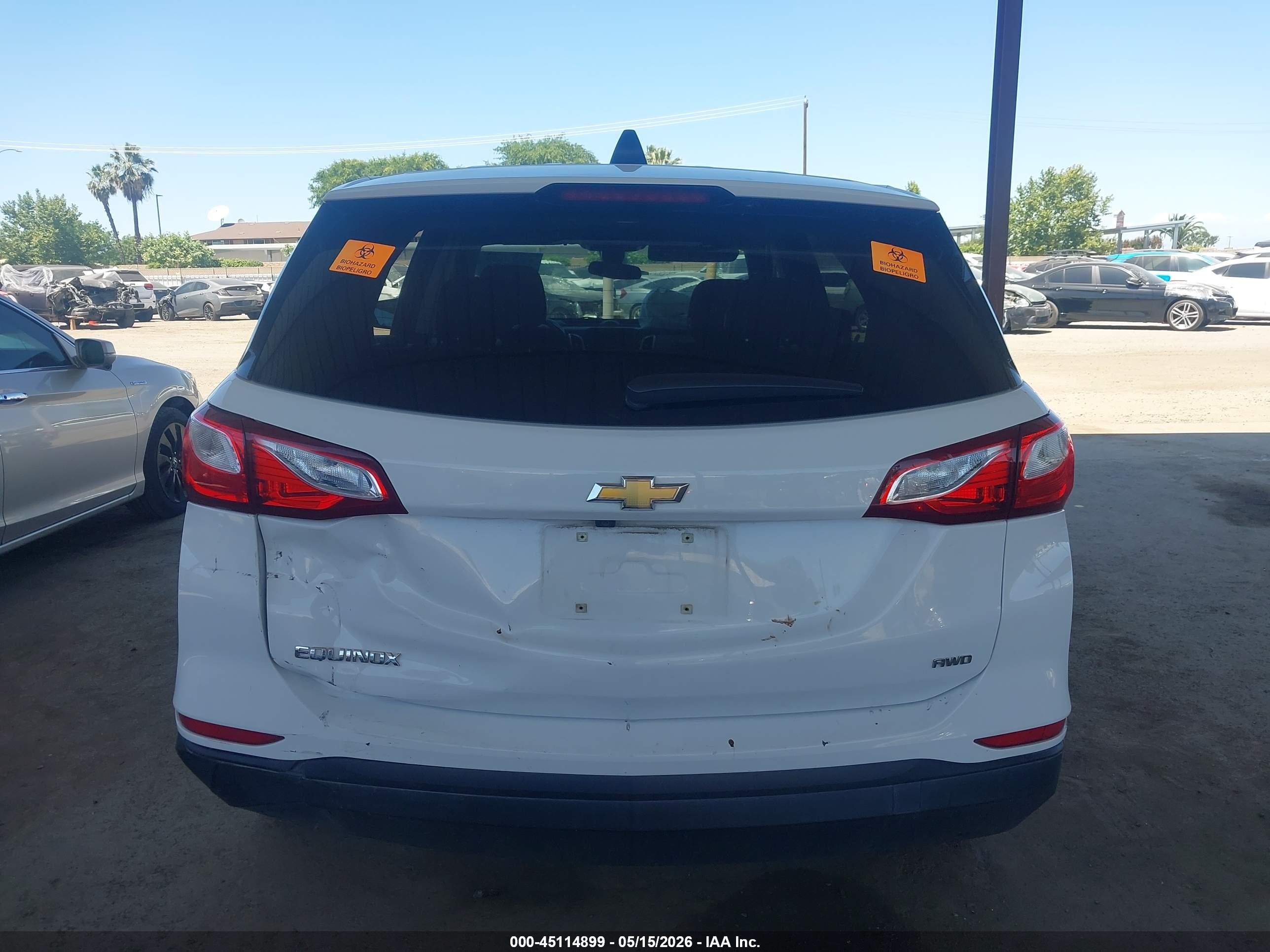 2020 Chevrolet Equinox Awd Ls White vin: 2GNAXSEV7L6181200