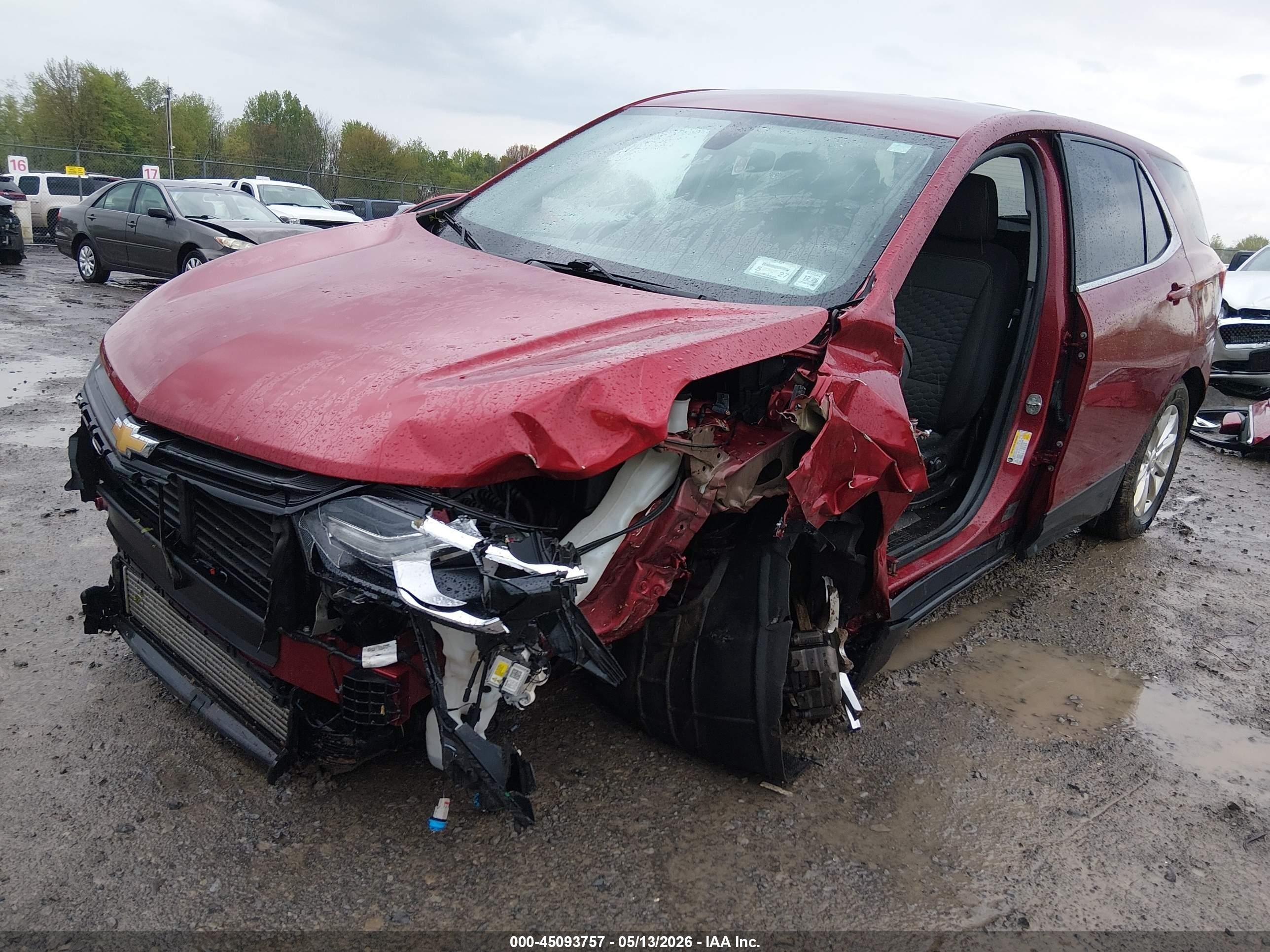2018 Chevrolet Equinox Lt Red vin: 2GNAXSEV9J6288617