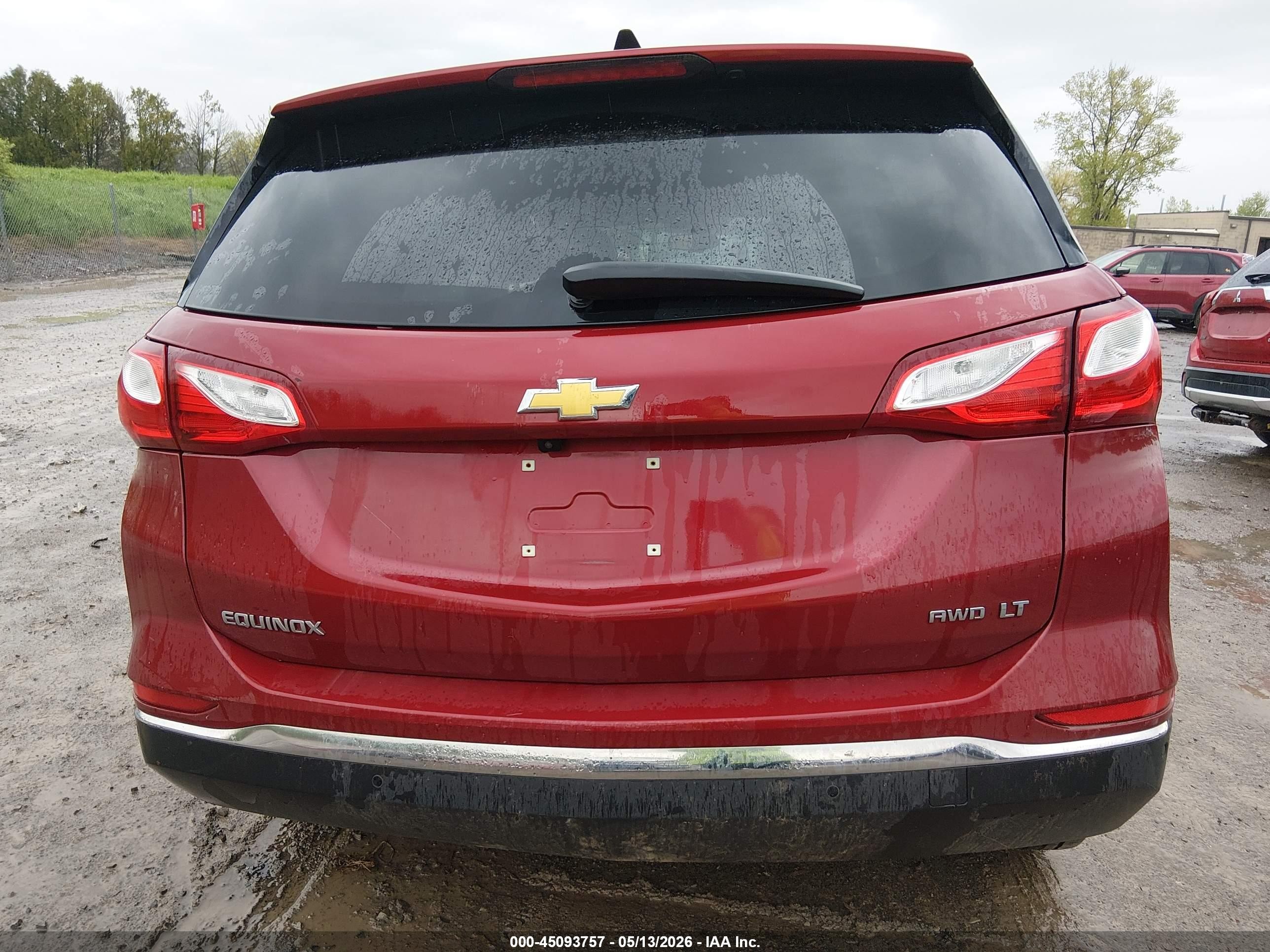 2018 Chevrolet Equinox Lt Red vin: 2GNAXSEV9J6288617