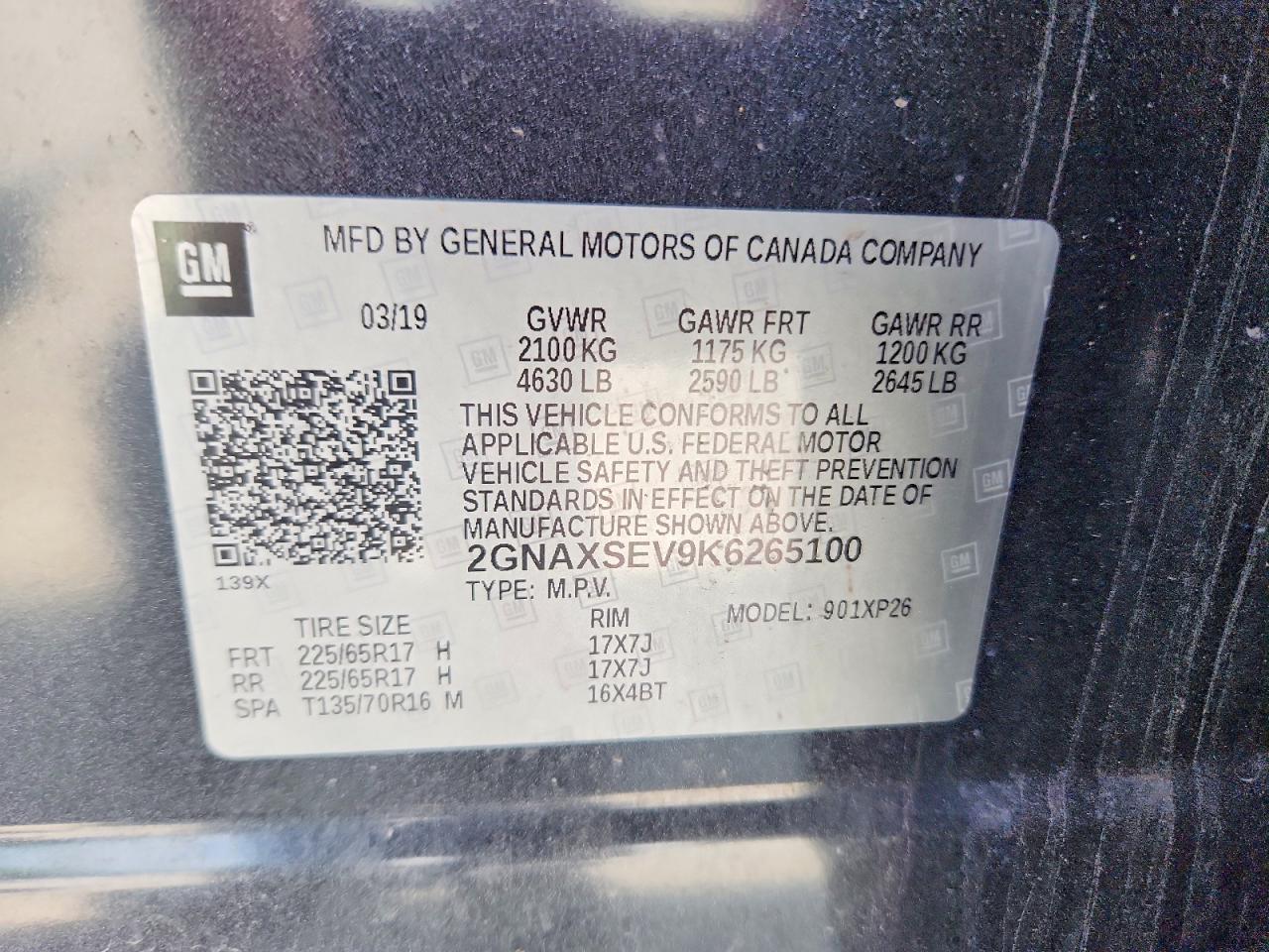 2019 Chevrolet Equinox Ls Gray vin: 2GNAXSEV9K6265100
