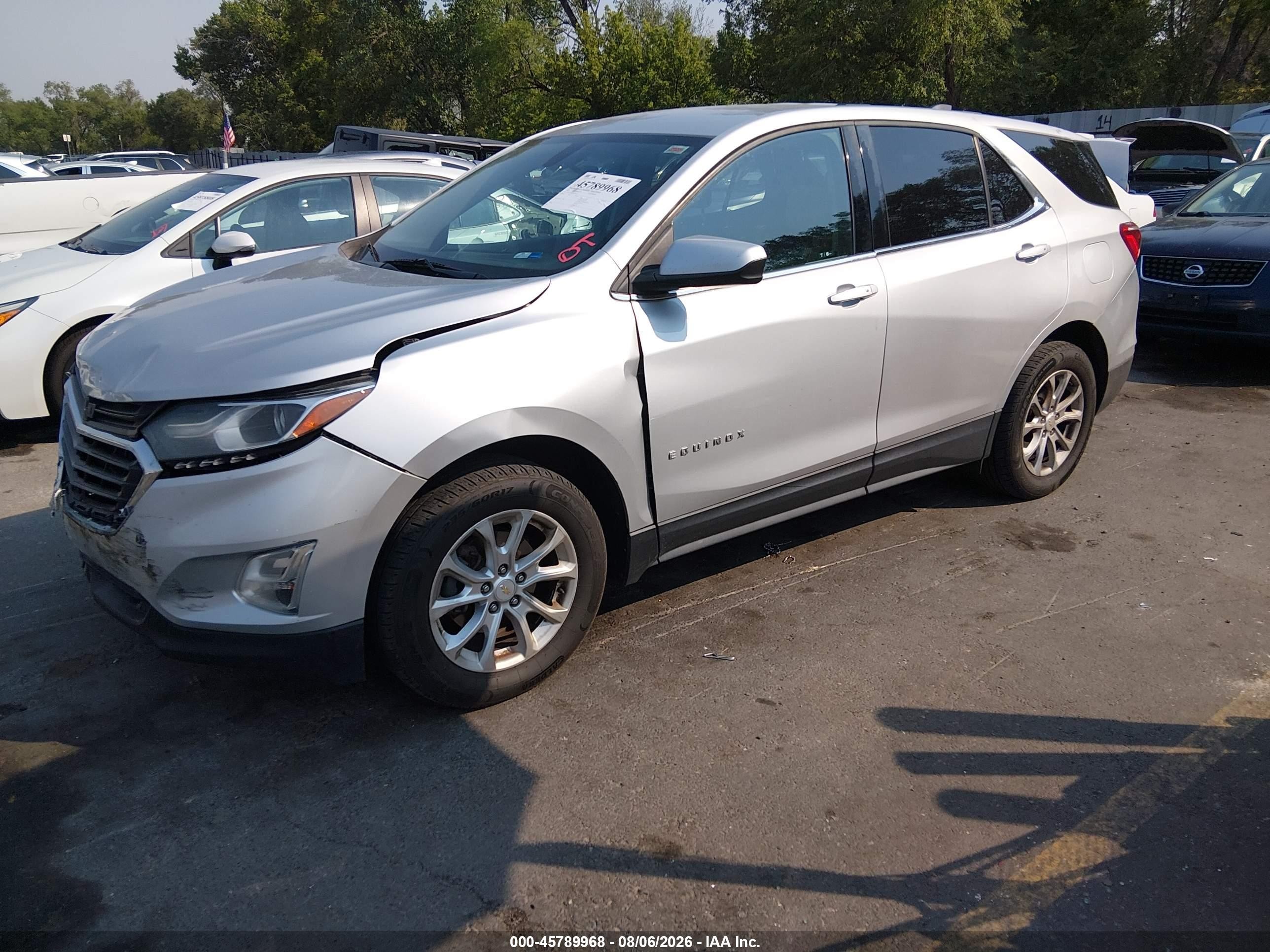 2018 Chevrolet Equinox Lt Silver vin: 2GNAXSEVXJ6191233