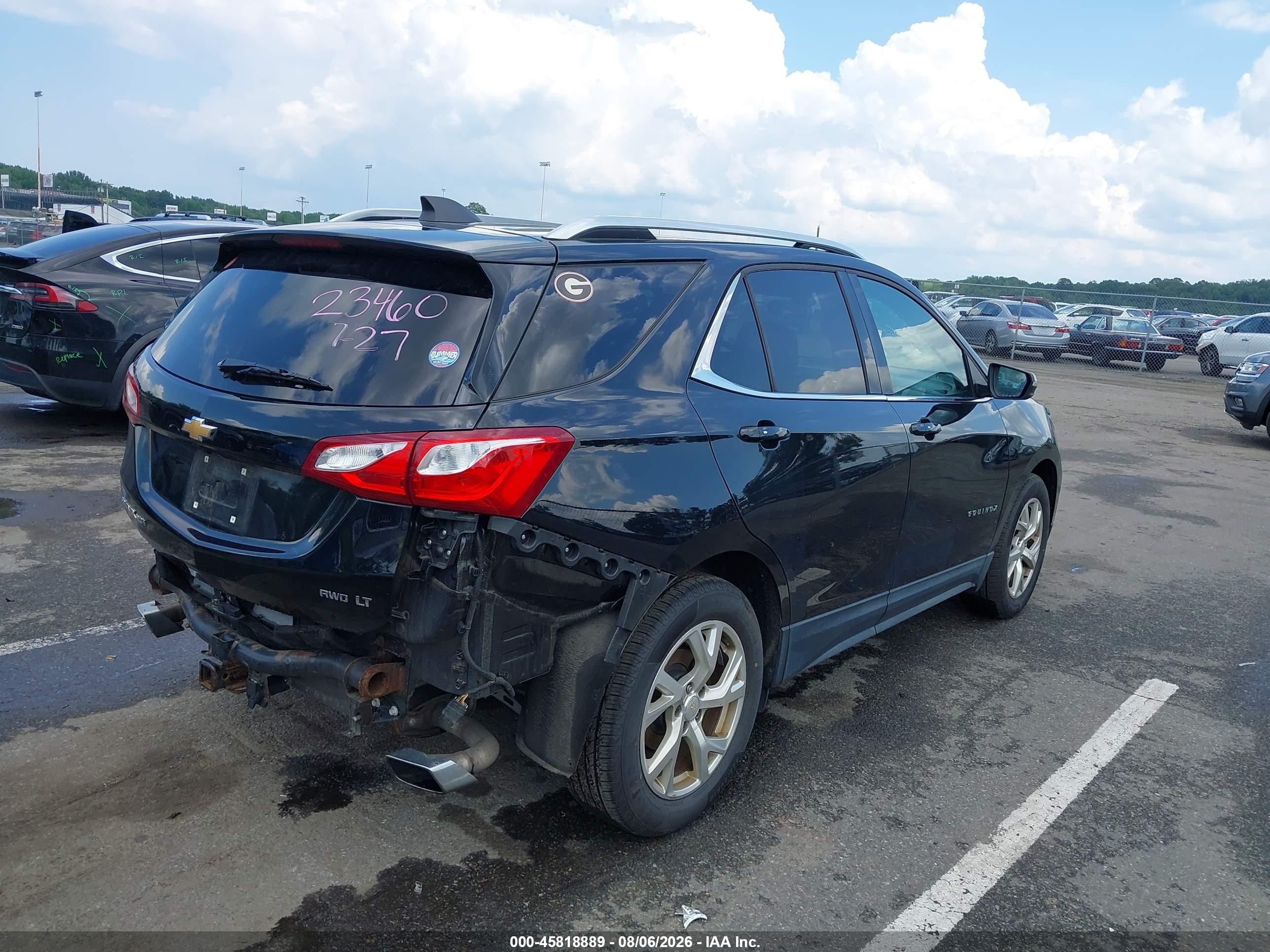 2018 Chevrolet Equinox Lt Black vin: 2GNAXTEX4J6145906