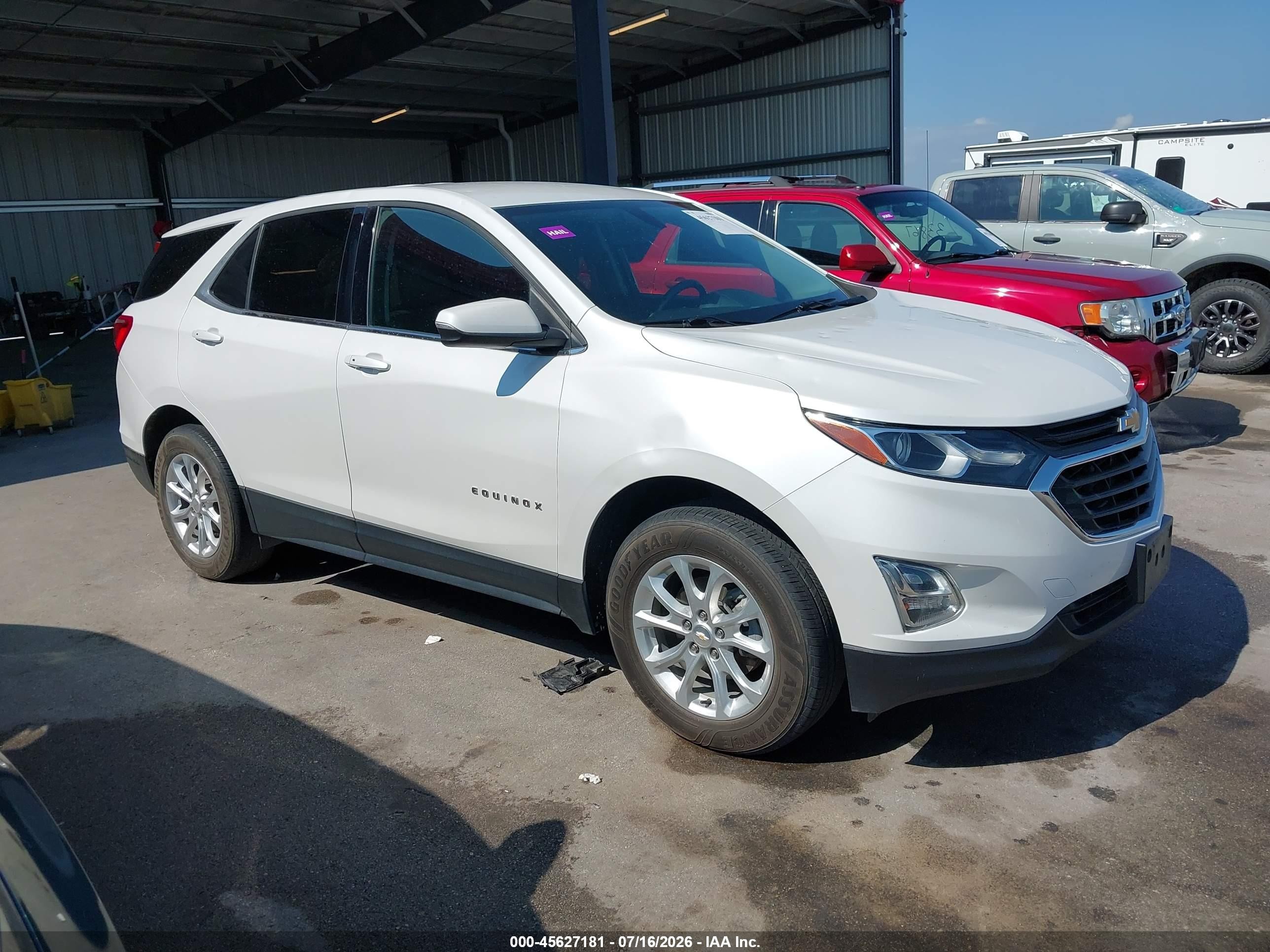 2019 Chevrolet Equinox Lt White vin: 2GNAXUEV2K6290769