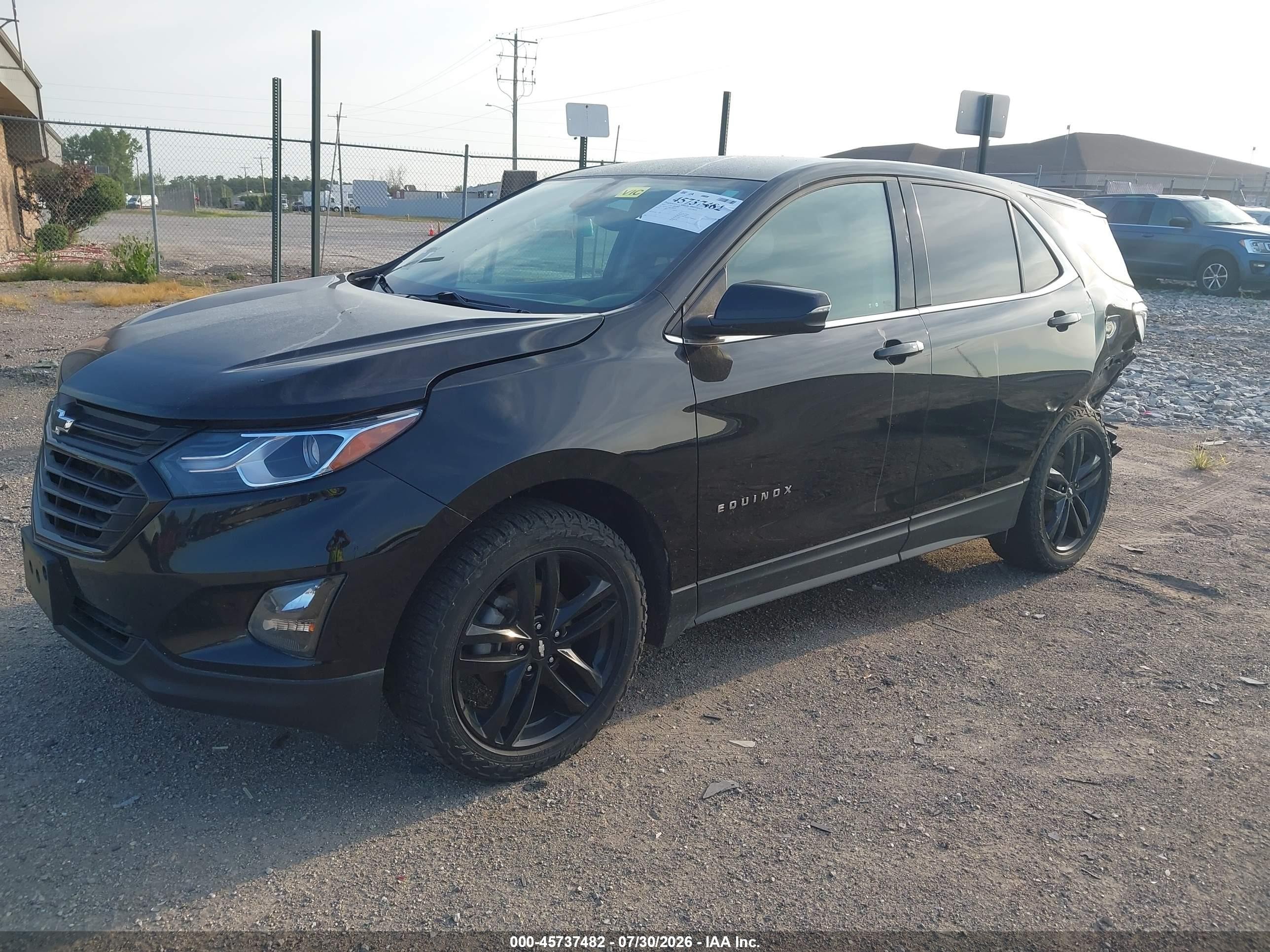 2020 Chevrolet Equinox Awd Lt 1.5l Turbo Черный vin: 2GNAXUEV3L6187359