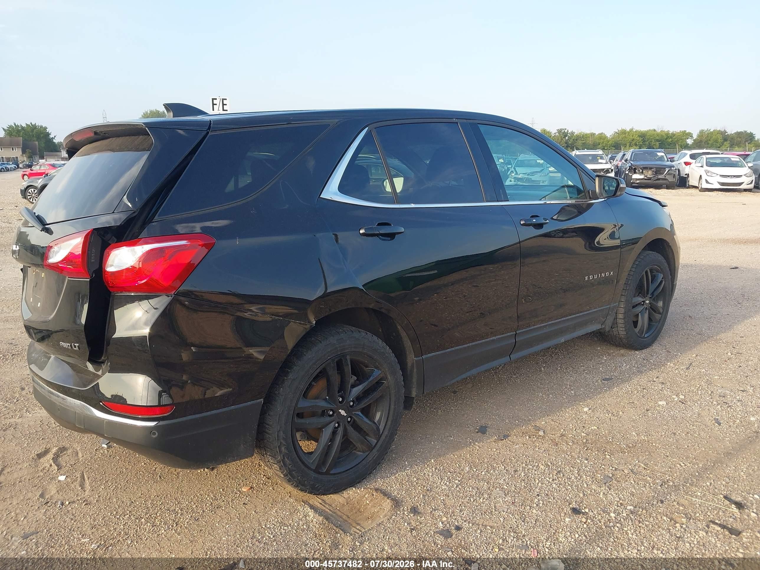 2020 Chevrolet Equinox Awd Lt 1.5l Turbo Черный vin: 2GNAXUEV3L6187359
