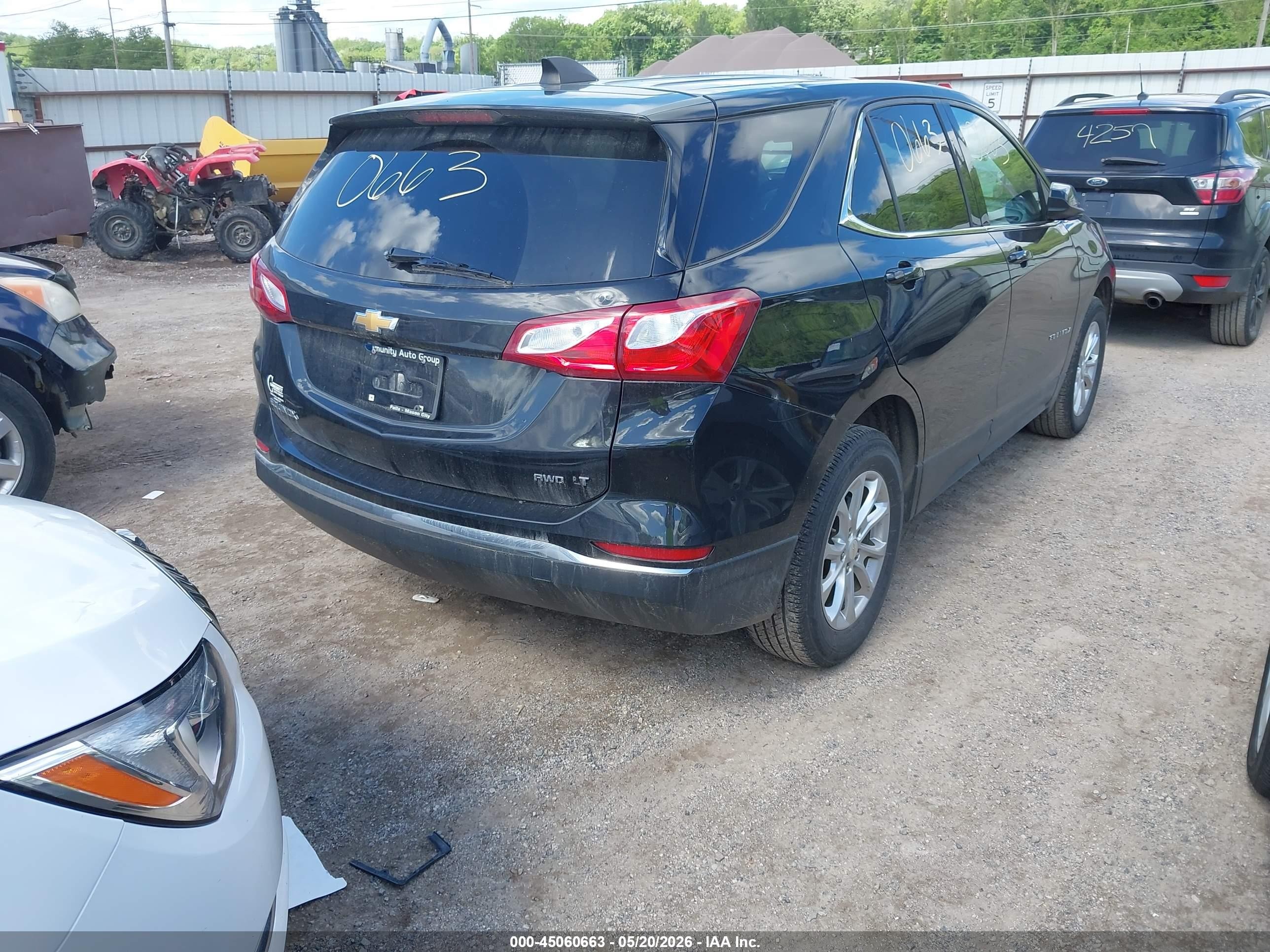 2020 Chevrolet Equinox Awd Lt 1.5l Turbo Черный vin: 2GNAXUEV3L6211675