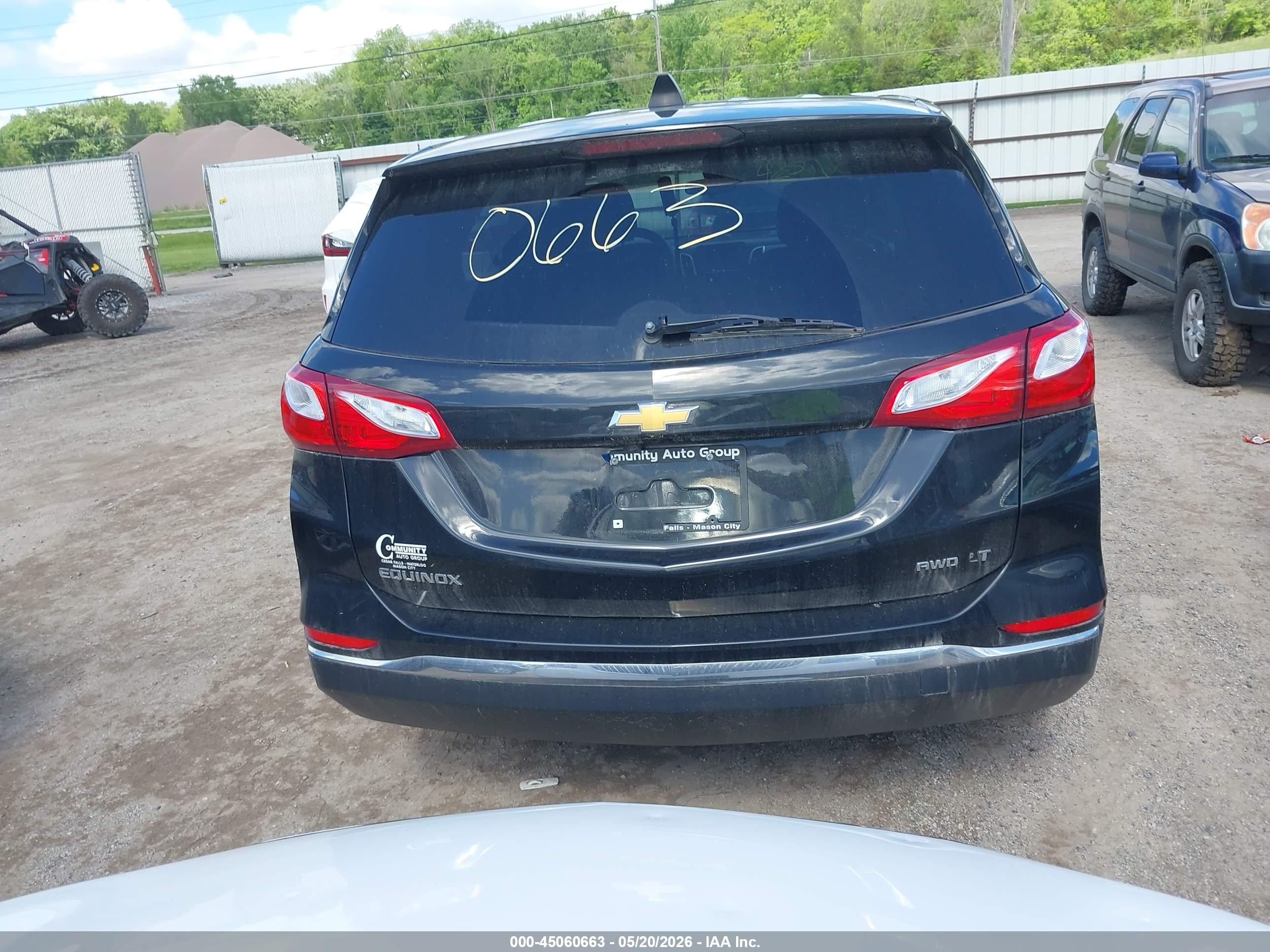 2020 Chevrolet Equinox Awd Lt 1.5l Turbo Черный vin: 2GNAXUEV3L6211675