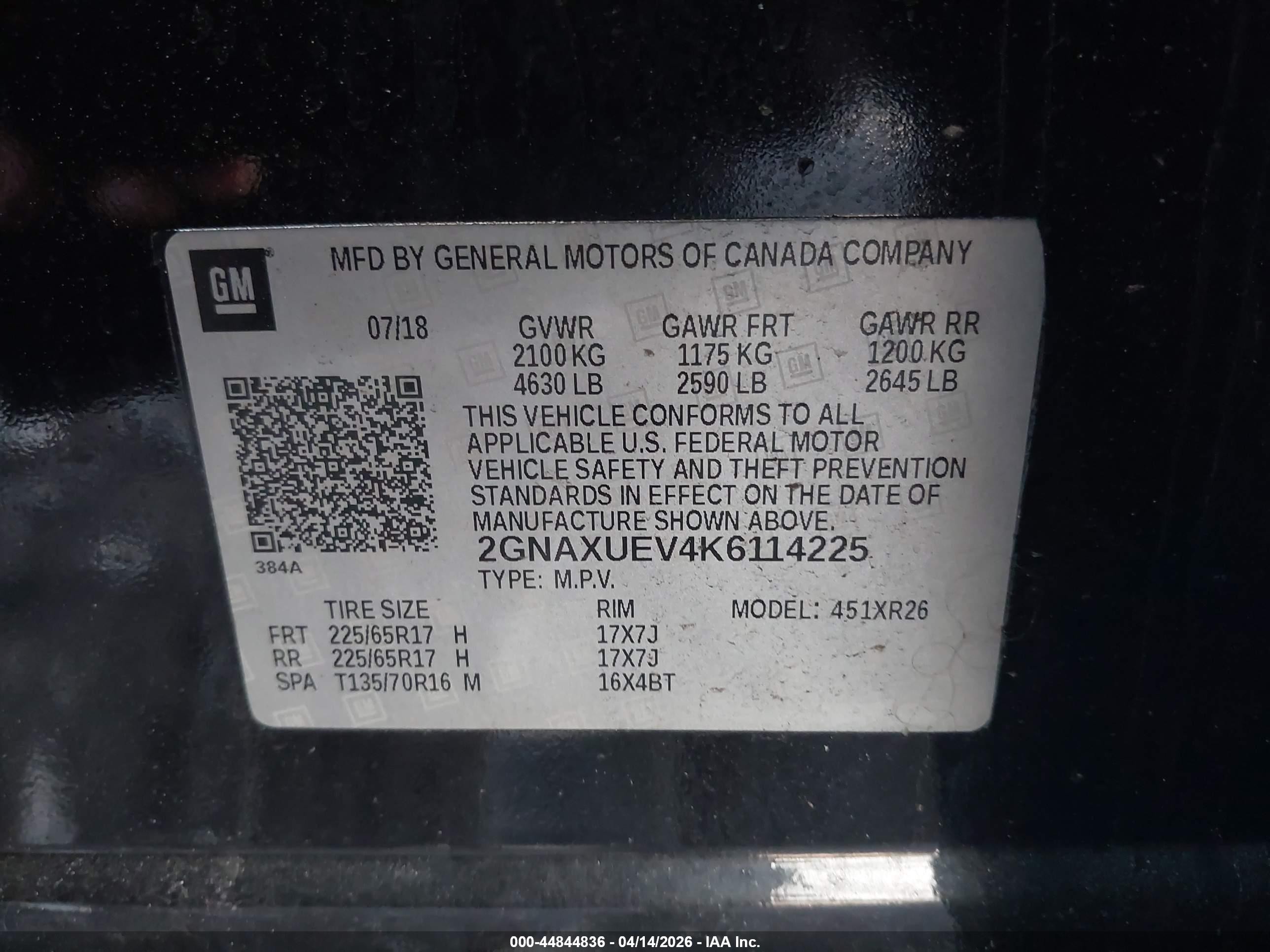 2019 Chevrolet Equinox Lt Черный vin: 2GNAXUEV4K6114225