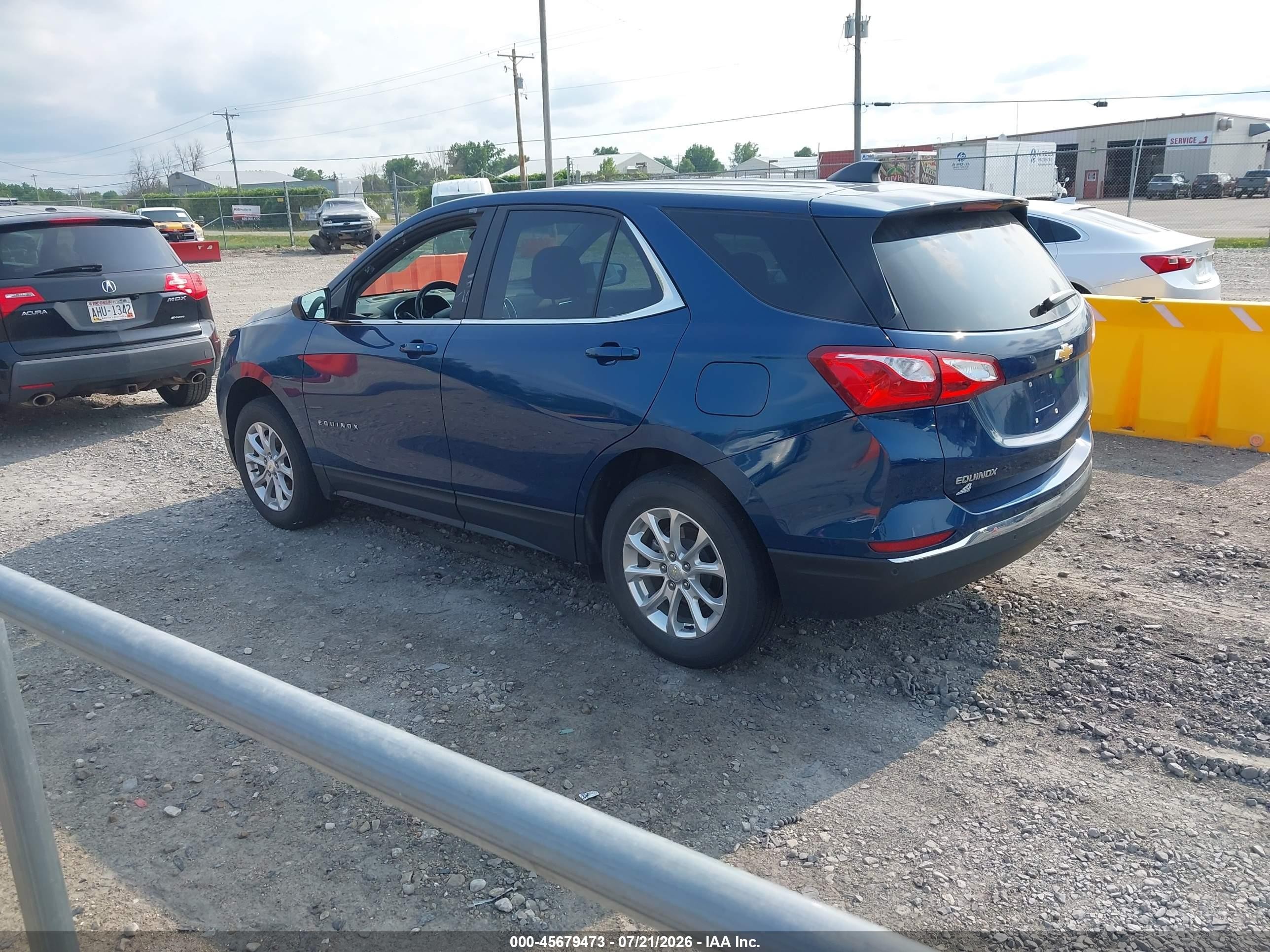 2021 Chevrolet Equinox Awd Lt Синий vin: 2GNAXUEV7M6134035