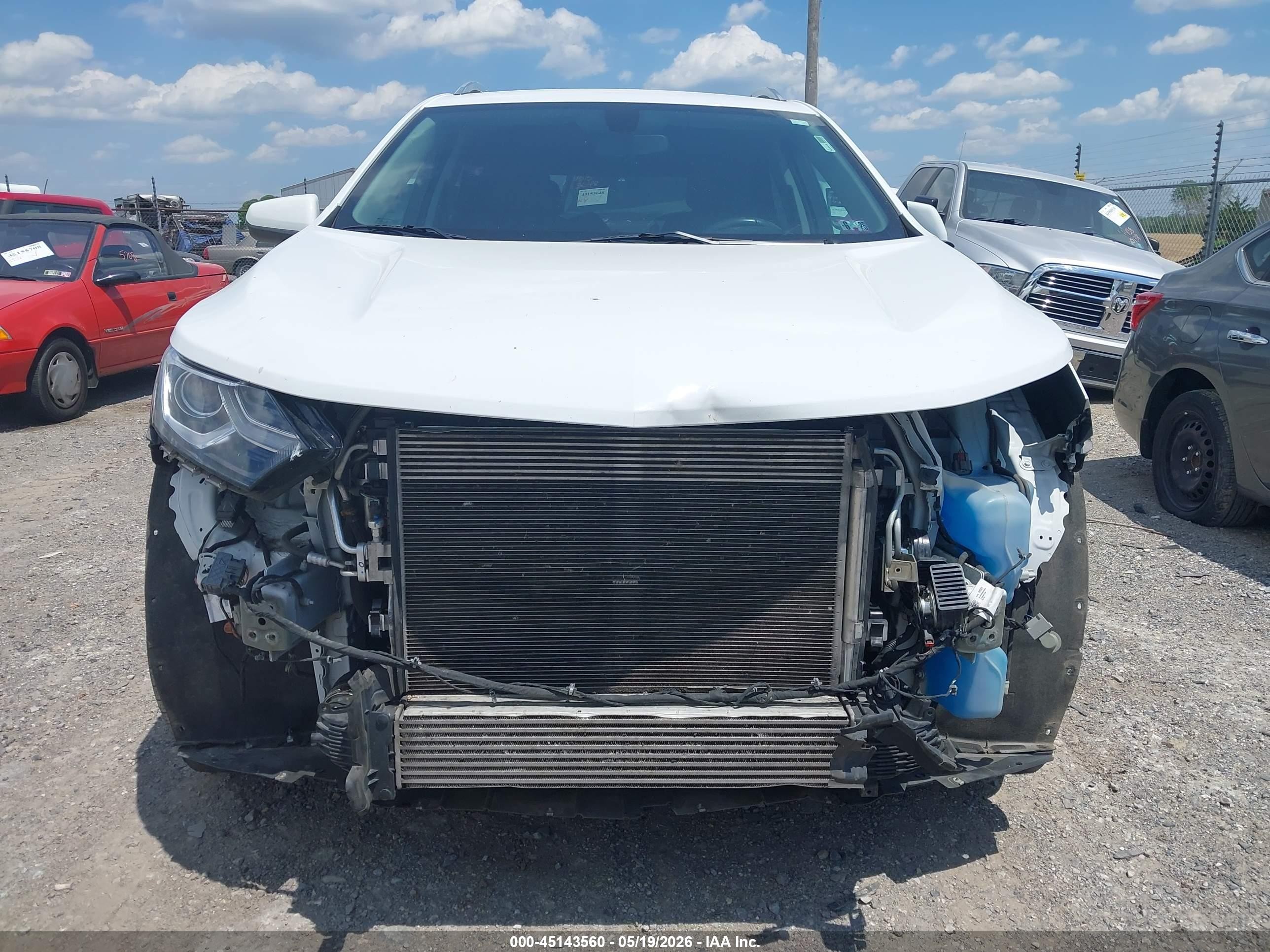 2019 Chevrolet Equinox Lt White vin: 2GNAXVEX8K6206316