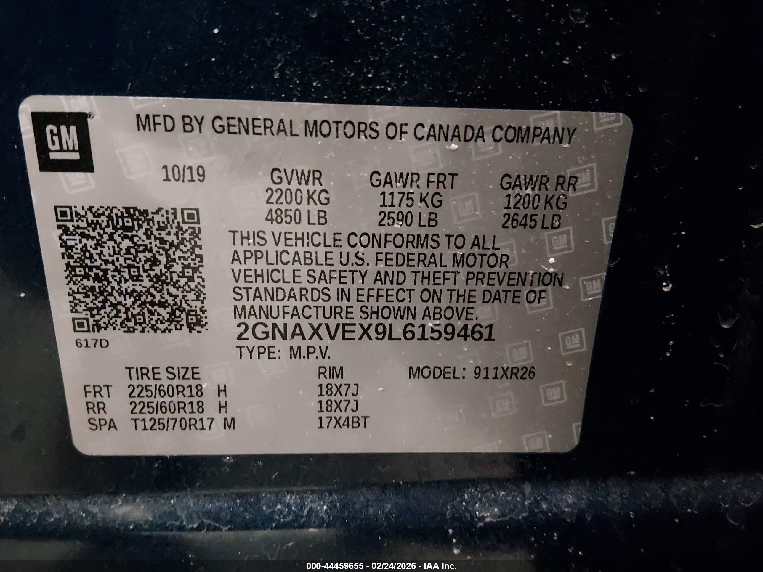 2020 Chevrolet Equinox Awd Lt 2.0l Turbo Blue vin: 2GNAXVEX9L6159461