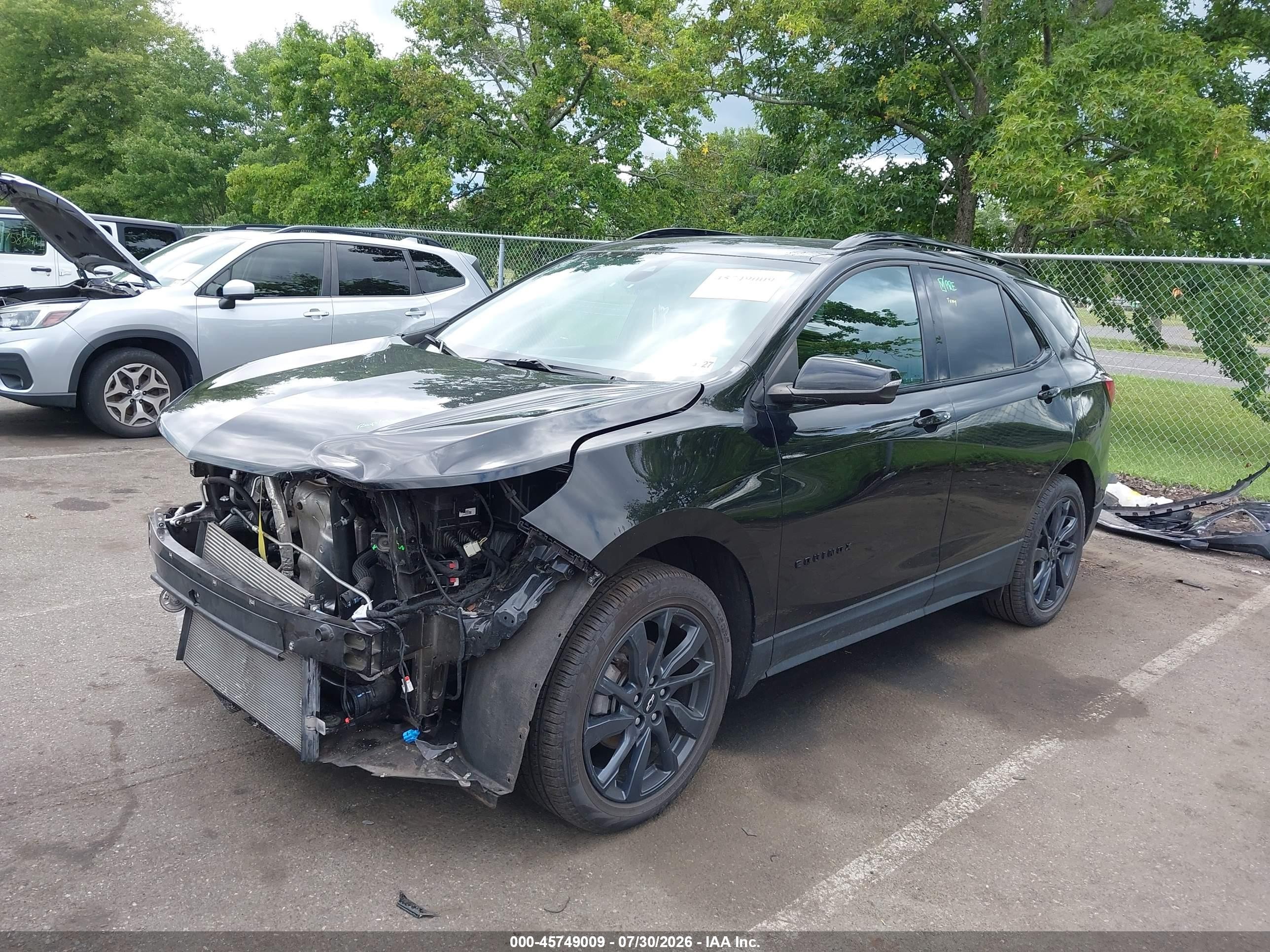 2022 Chevrolet Equinox Awd Rs Black vin: 2GNAXWEV1N6152558
