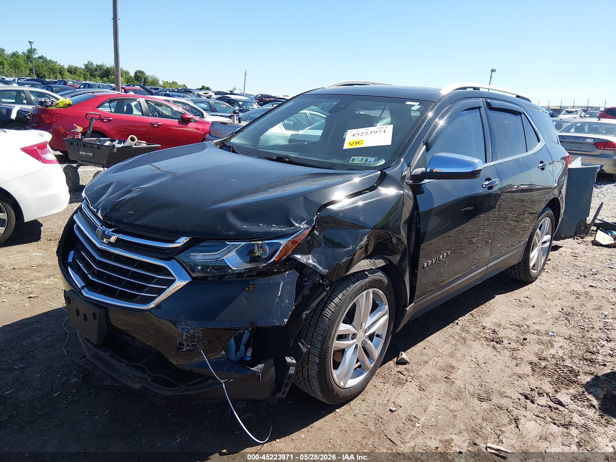 2018 Chevrolet Equinox Premier Black vin: 2GNAXWEX2J6139510
