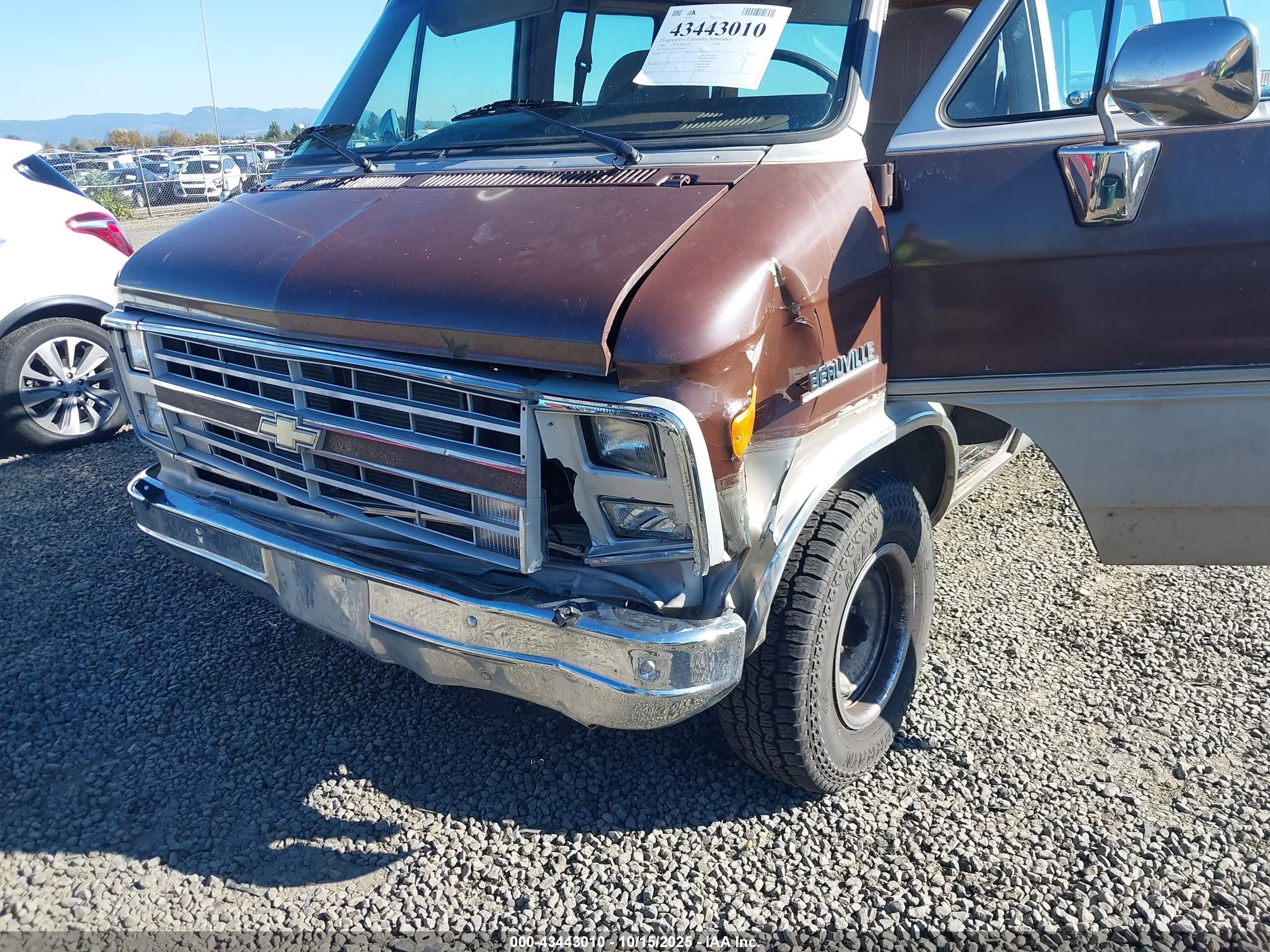 1988 Chevrolet G20   Brown vin: 2GNEG25K5J4116331