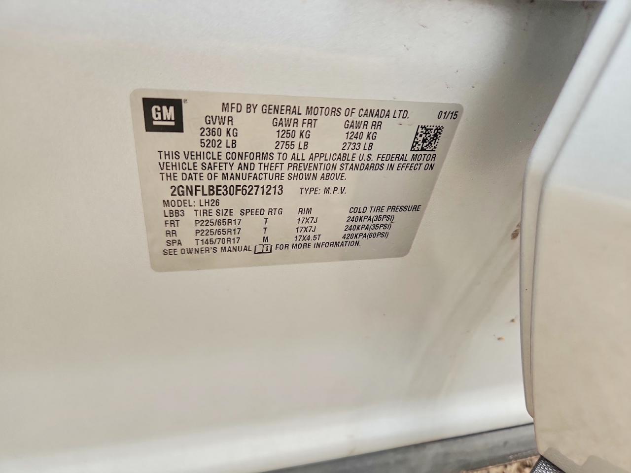 2015 Chevrolet Equinox Lt Silver vin: 2GNFLBE30F6271213
