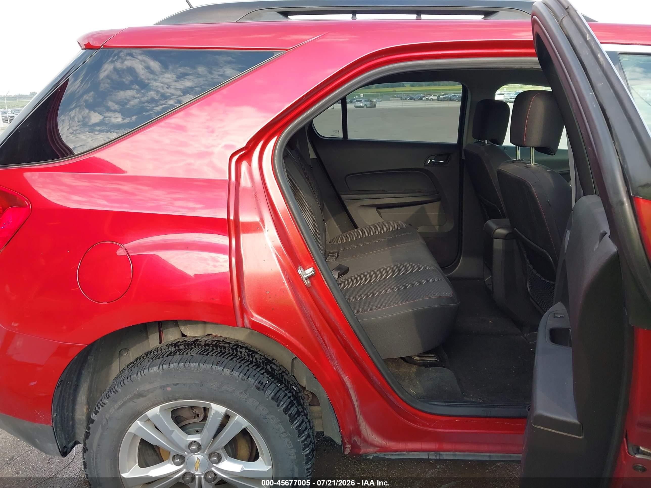 2015 Chevrolet Equinox Lt Red vin: 2GNFLBE3XF6216235