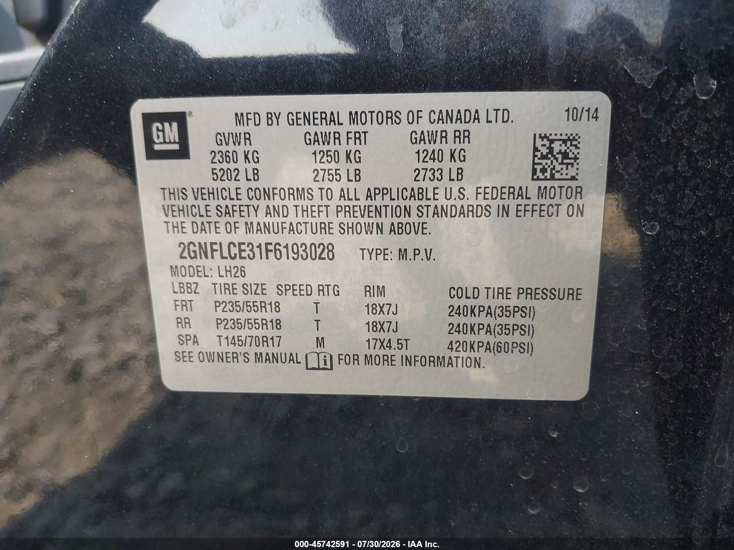 2015 Chevrolet Equinox Lt Черный vin: 2GNFLCE31F6193028