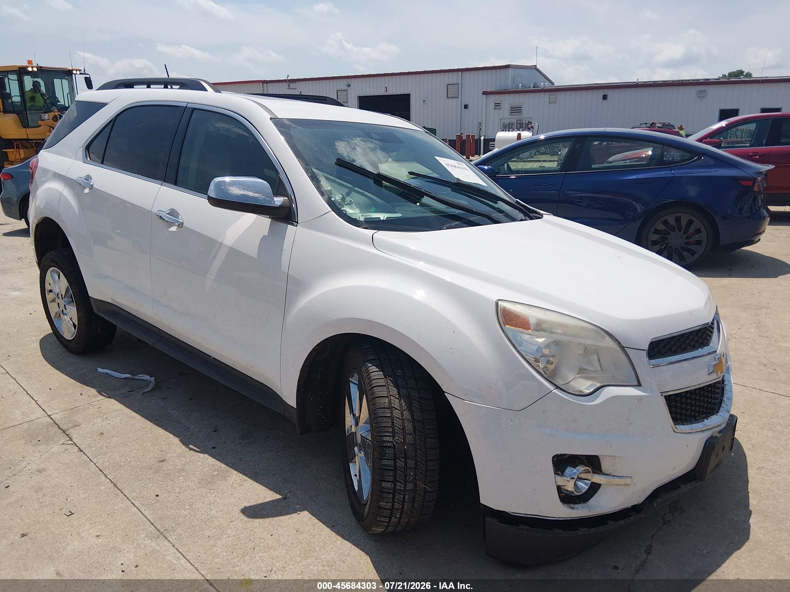 2014 Chevrolet Equinox Lt White vin: 2GNFLCE39E6312216