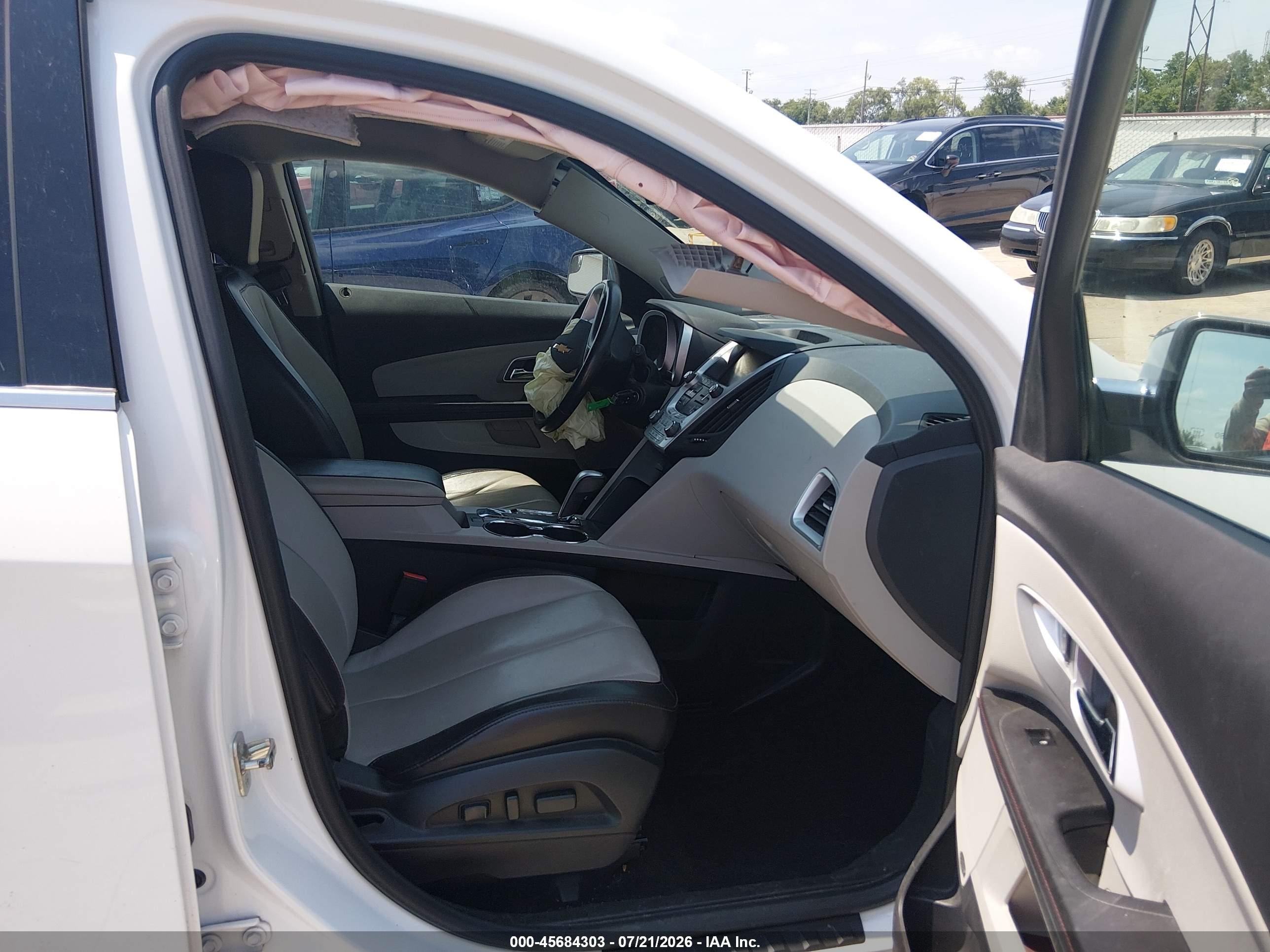 2014 Chevrolet Equinox Lt White vin: 2GNFLCE39E6312216