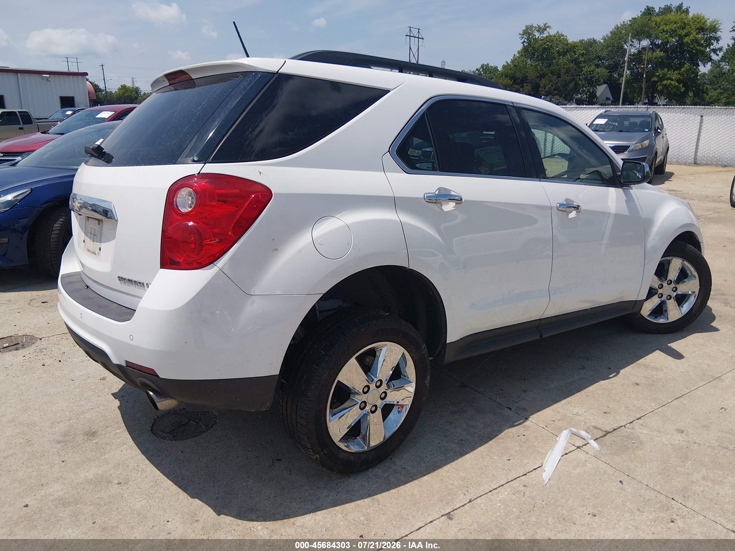 2014 Chevrolet Equinox Lt White vin: 2GNFLCE39E6312216