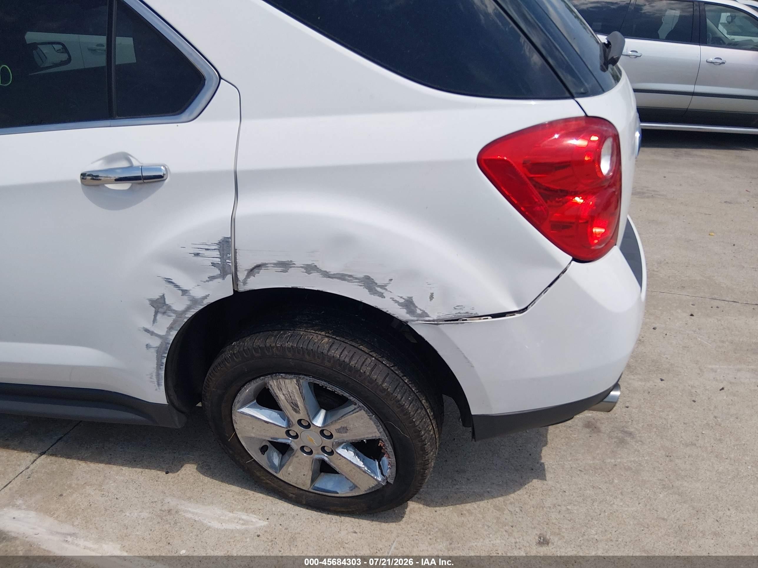 2014 Chevrolet Equinox Lt White vin: 2GNFLCE39E6312216
