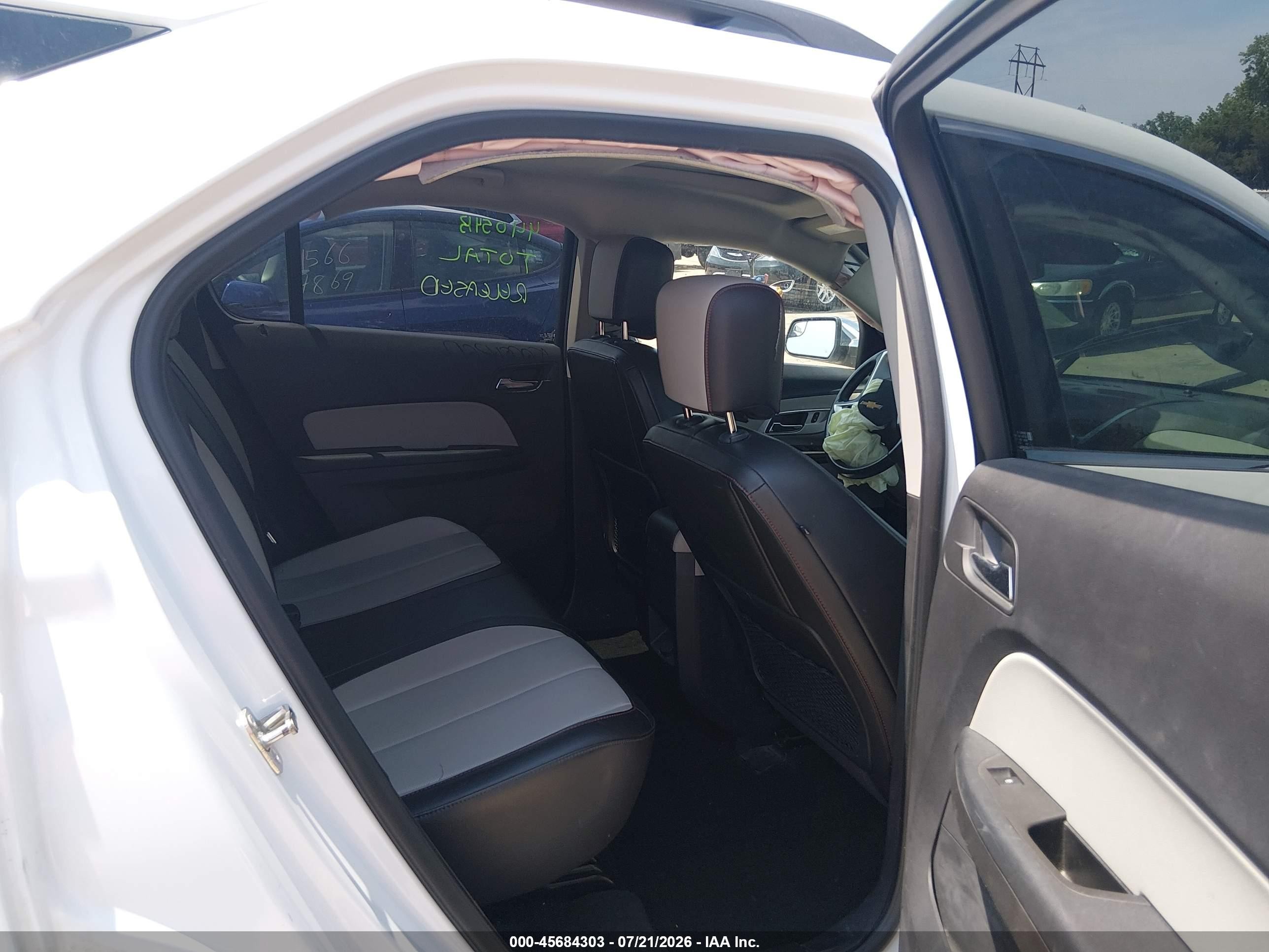 2014 Chevrolet Equinox Lt White vin: 2GNFLCE39E6312216