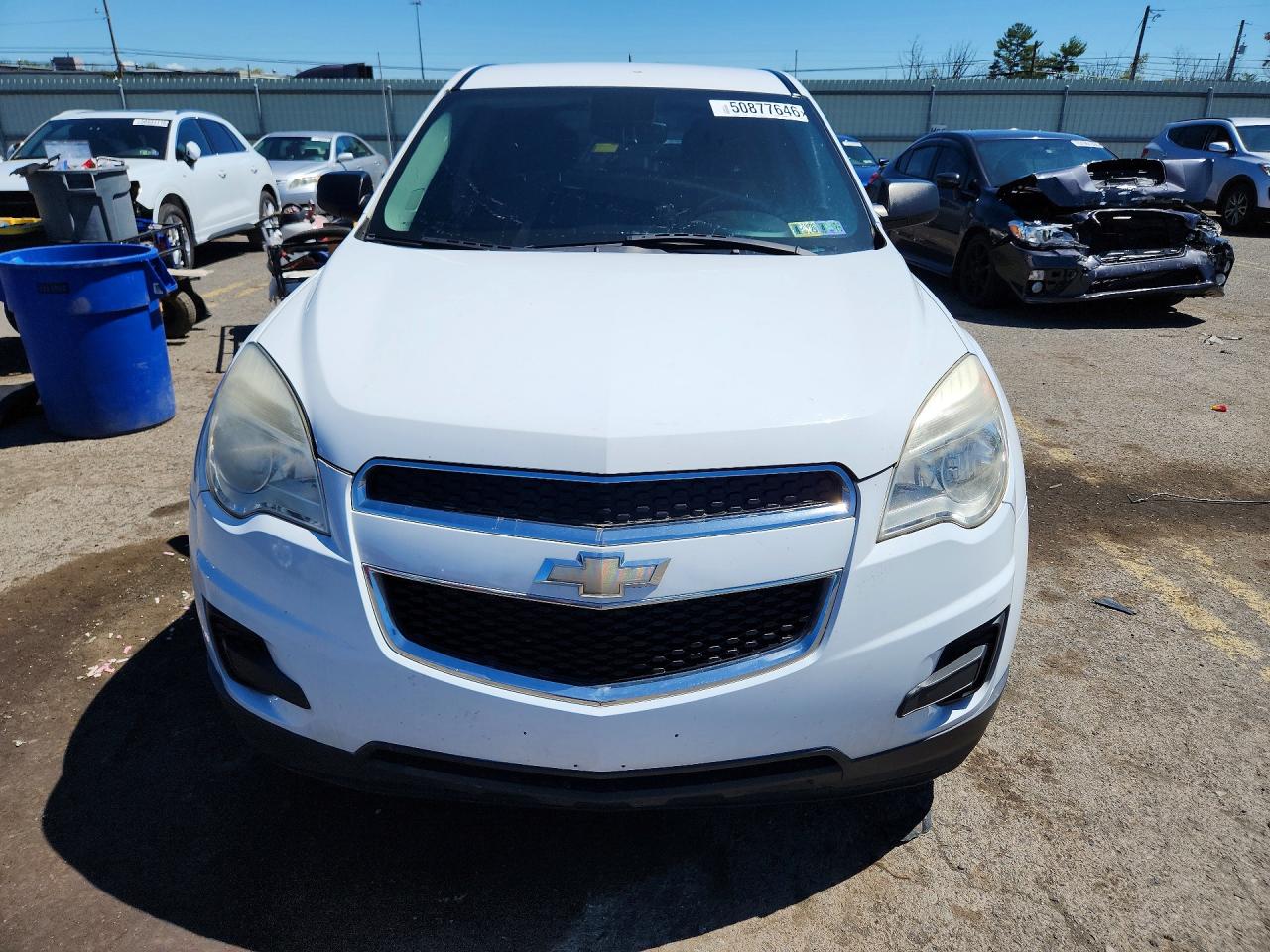 2012 Chevrolet Equinox Ls White vin: 2GNFLCEK0C6161223