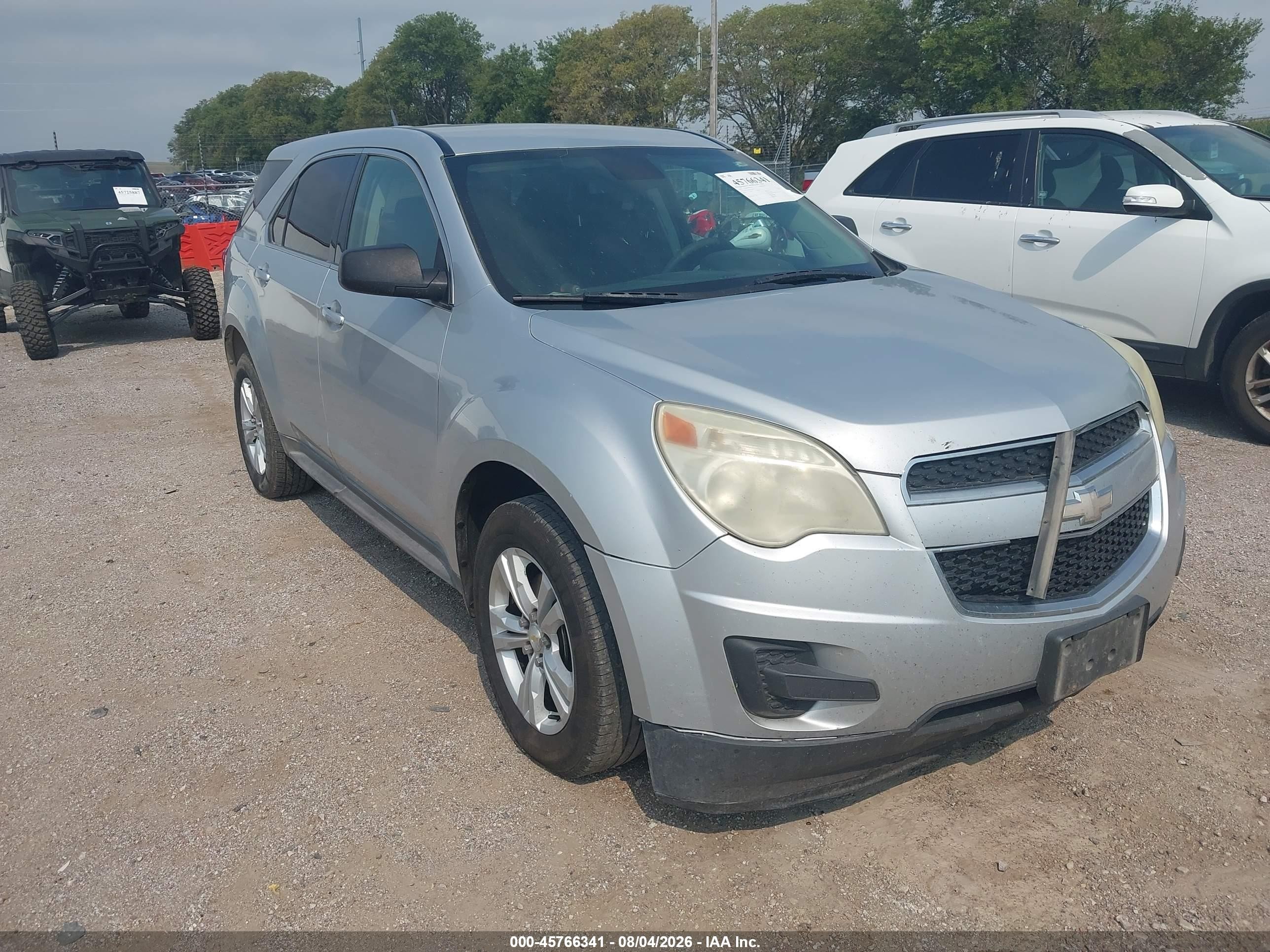 2012 Chevrolet Equinox Ls Silver vin: 2GNFLCEK0C6328938