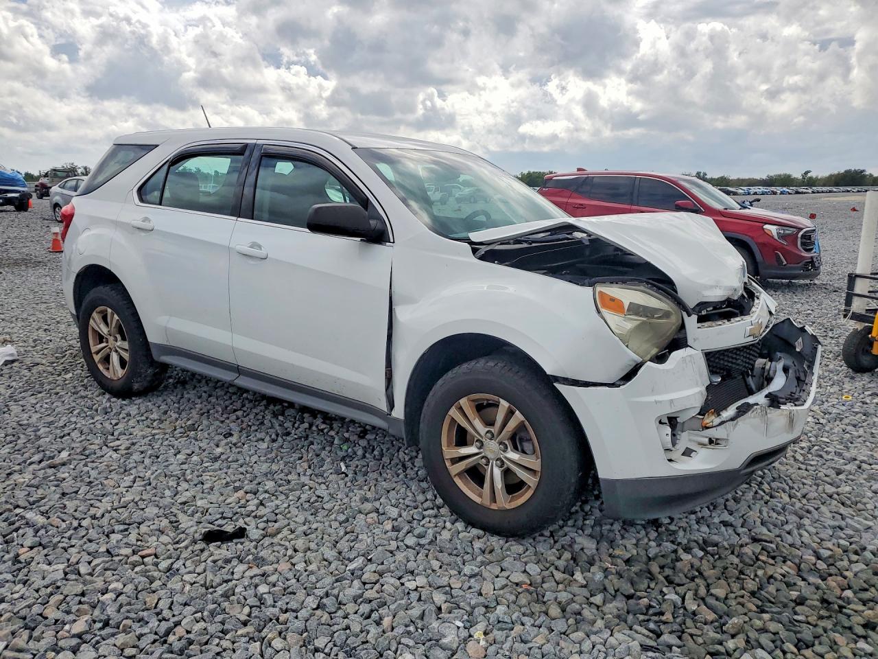 2013 Chevrolet Equinox Ls White vin: 2GNFLCEK0D6295912