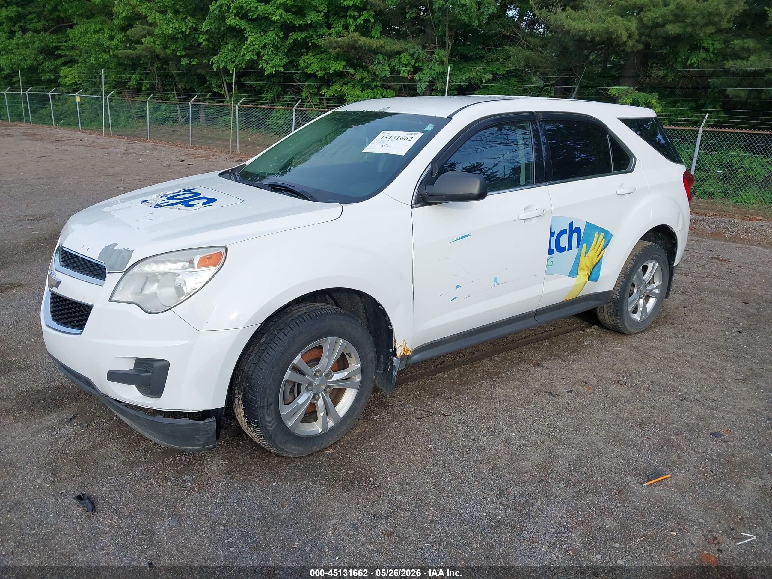 2012 Chevrolet Equinox Ls Белый vin: 2GNFLCEK1C6130496