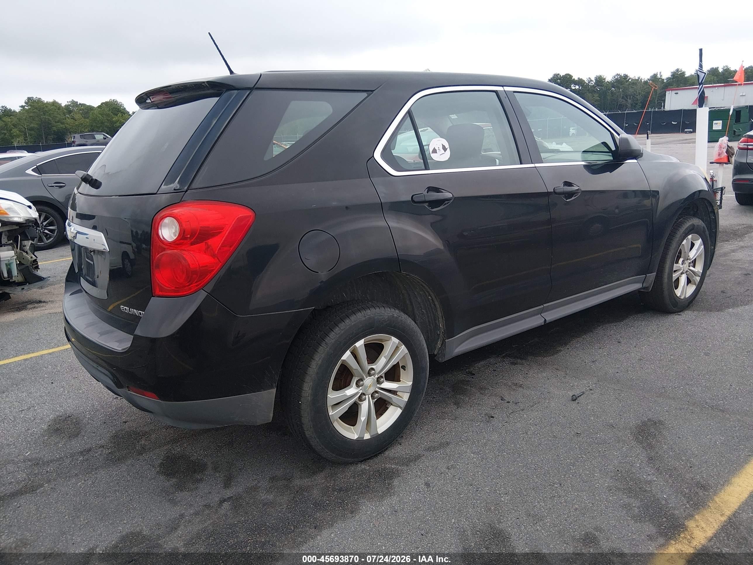 2013 Chevrolet Equinox Ls Black vin: 2GNFLCEK1D6245214