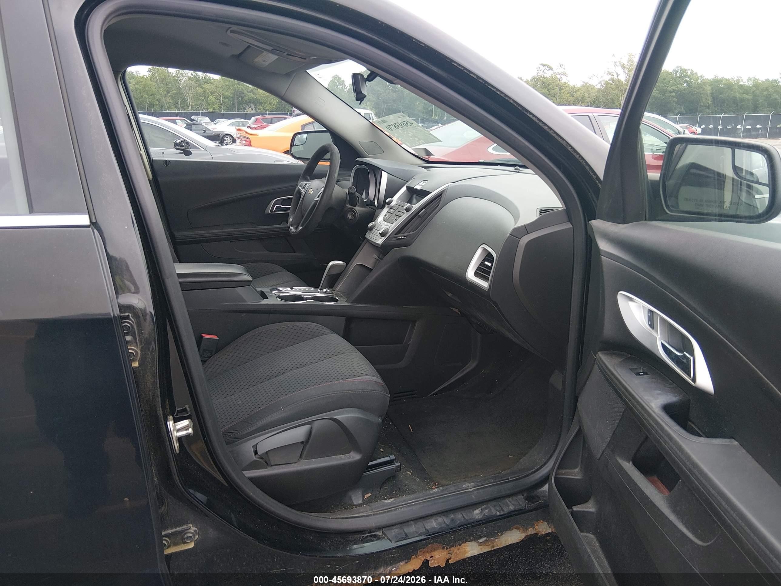 2013 Chevrolet Equinox Ls Black vin: 2GNFLCEK1D6245214