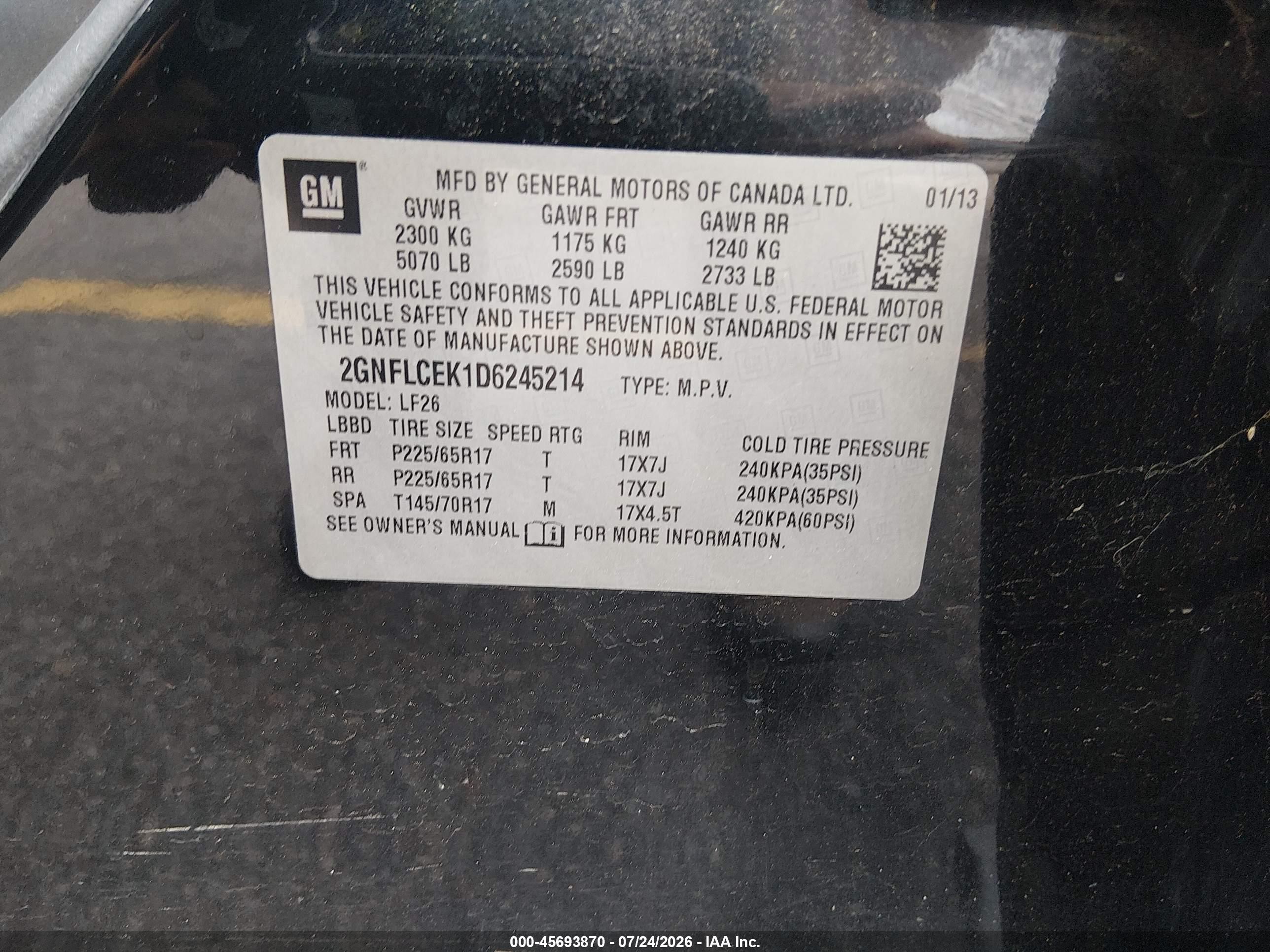 2013 Chevrolet Equinox Ls Black vin: 2GNFLCEK1D6245214